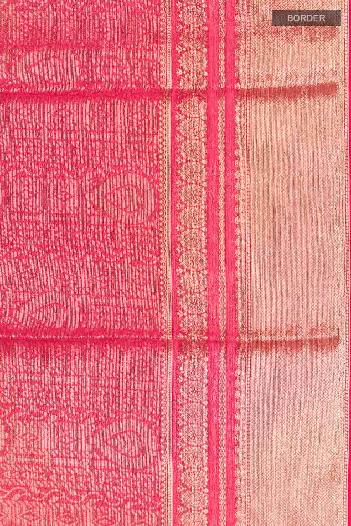 Red Blended Chiffon Saree