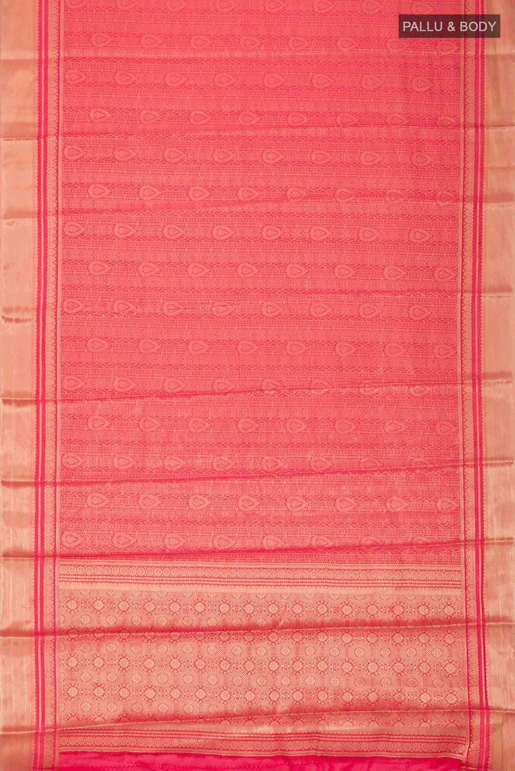 Red Blended Chiffon Saree