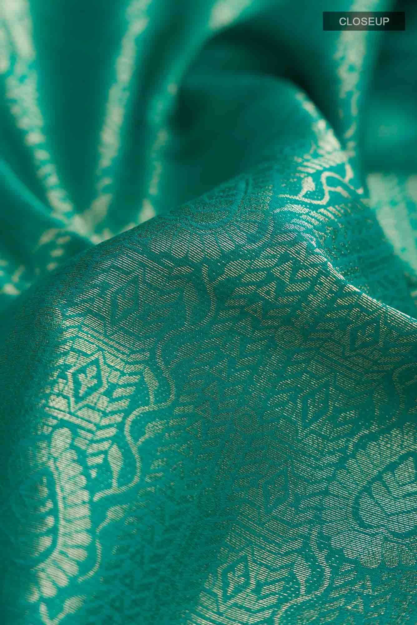 Green Blended Georgette Saree
