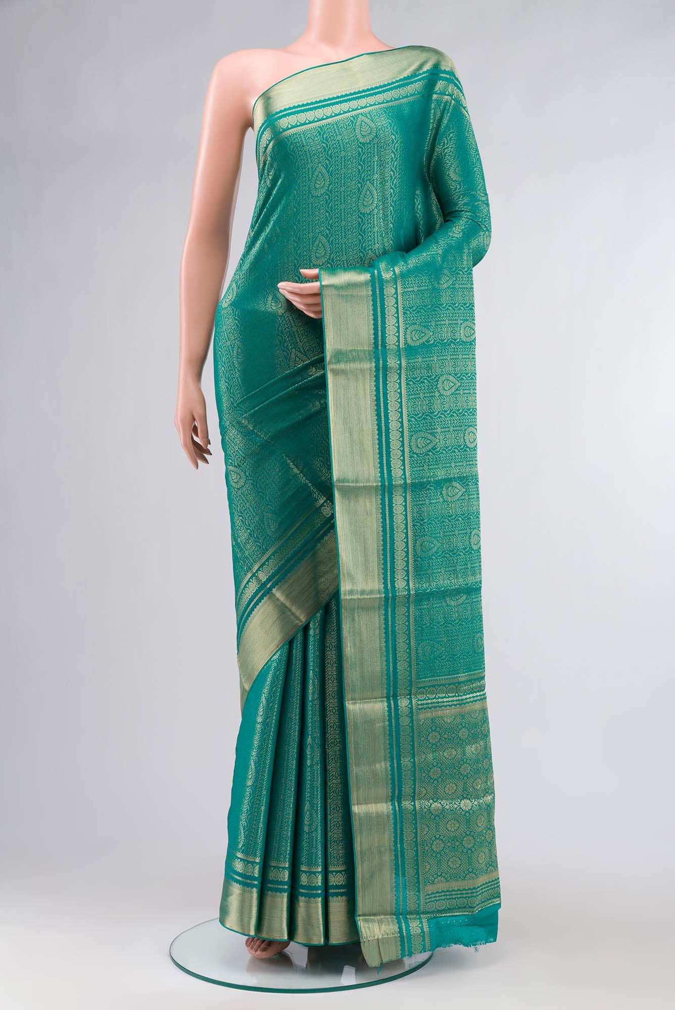 Green Blended Georgette Saree