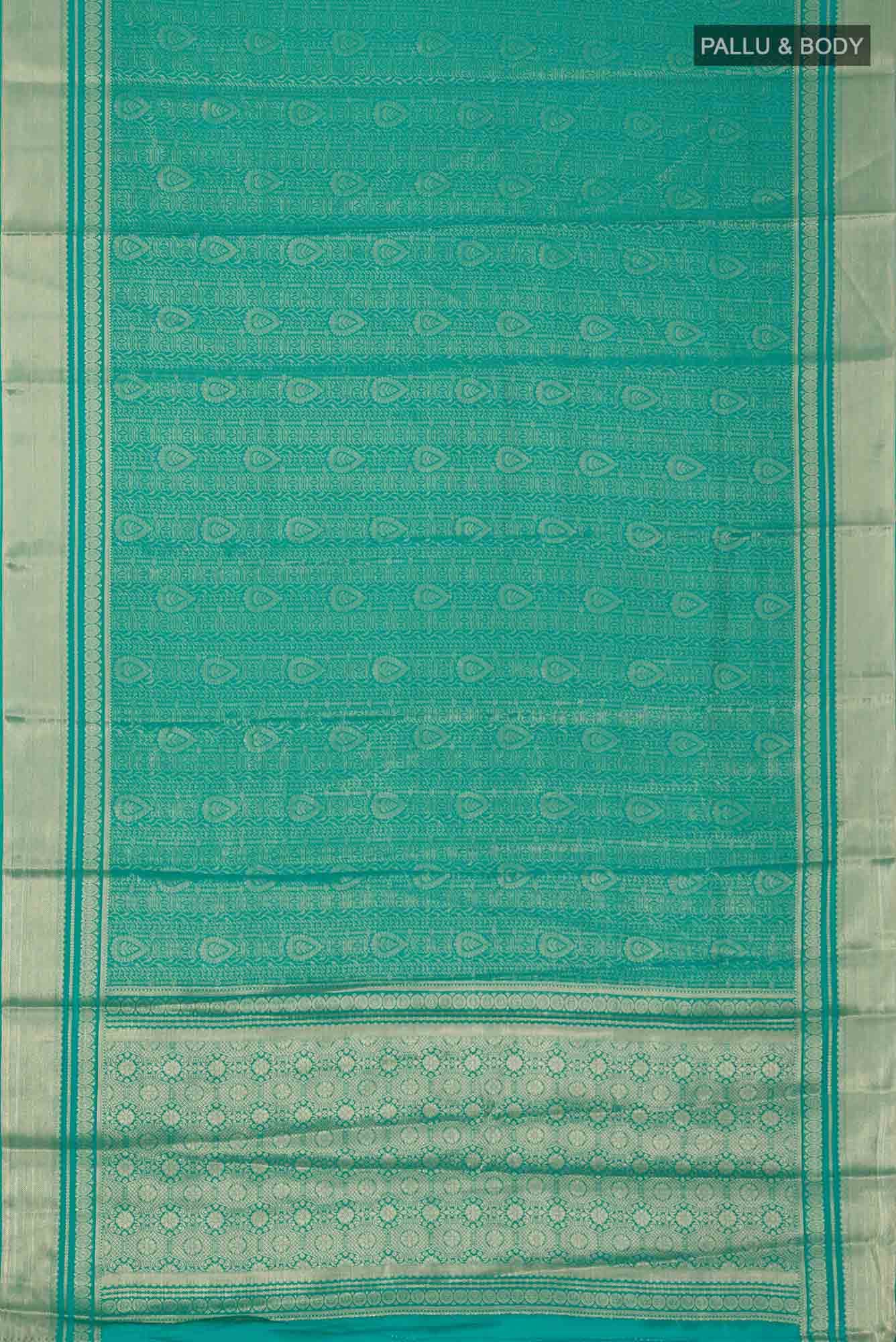 Green Blended Georgette Saree