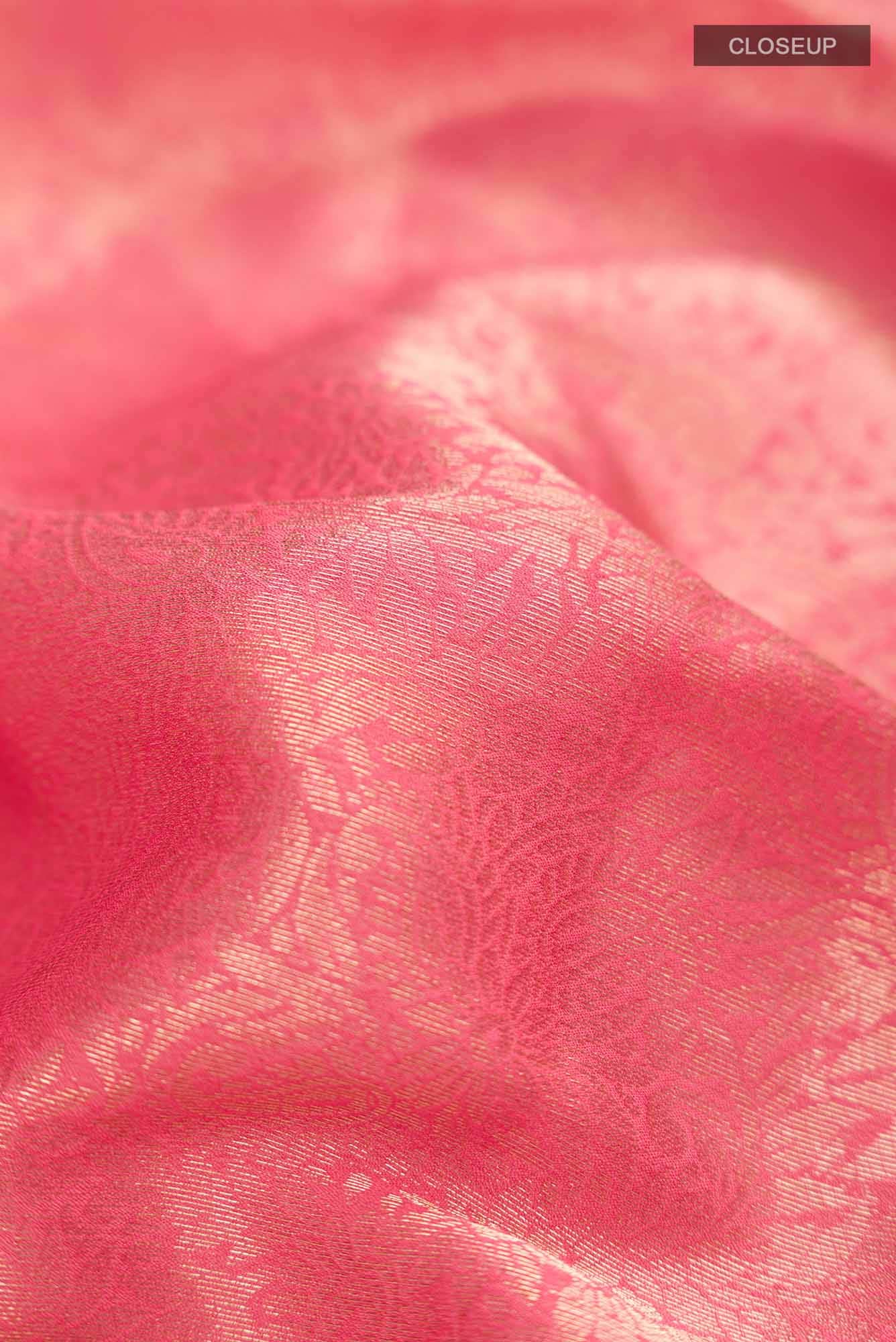 Coral Blended Chiffon Saree