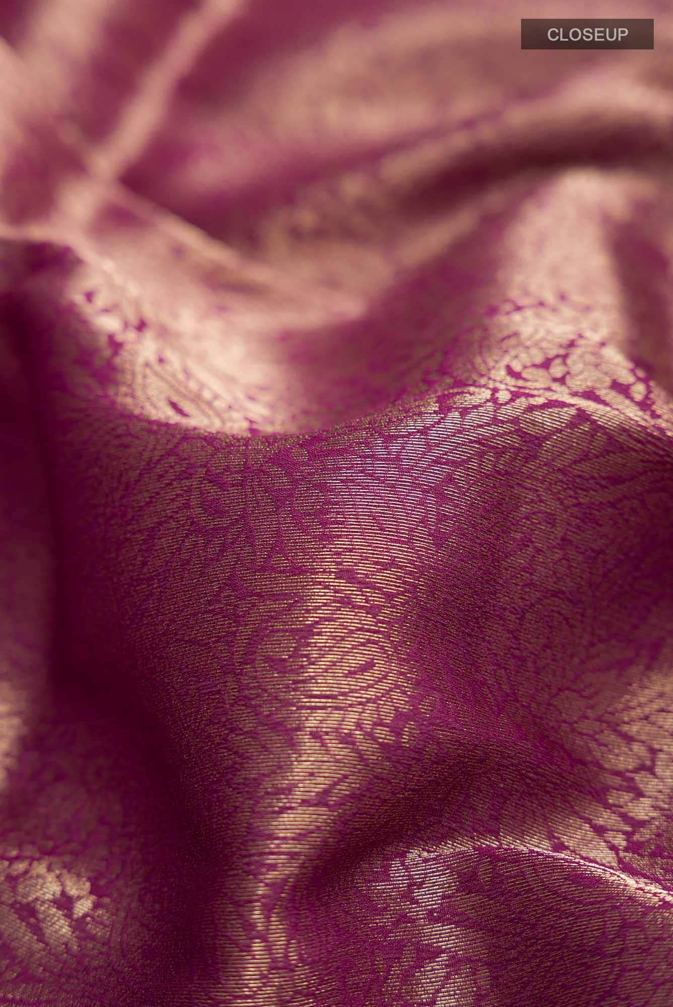 Burgundy Blended Chiffon Saree