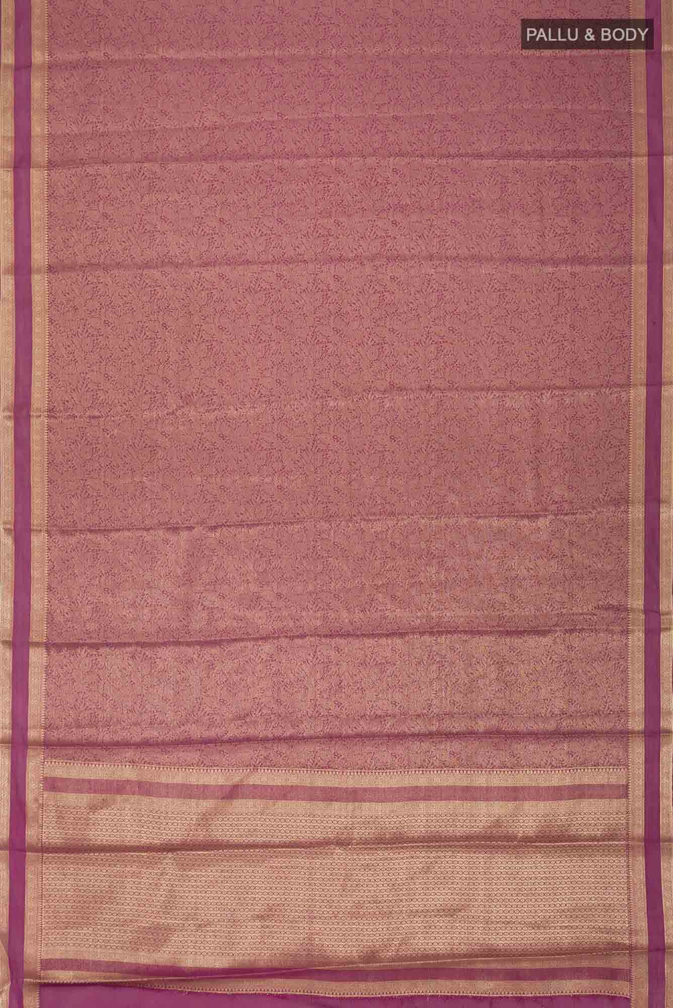 Burgundy Blended Chiffon Saree