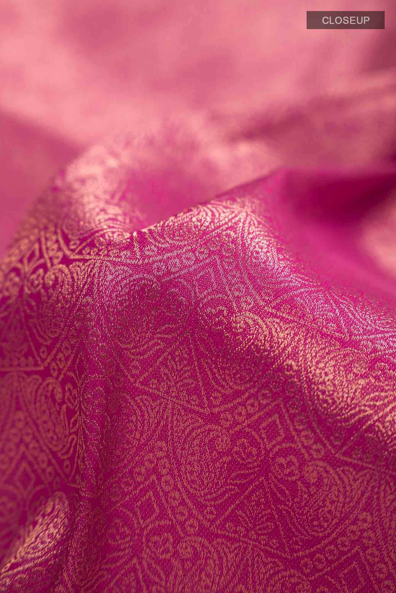 Pink Blended Art Silk Saree