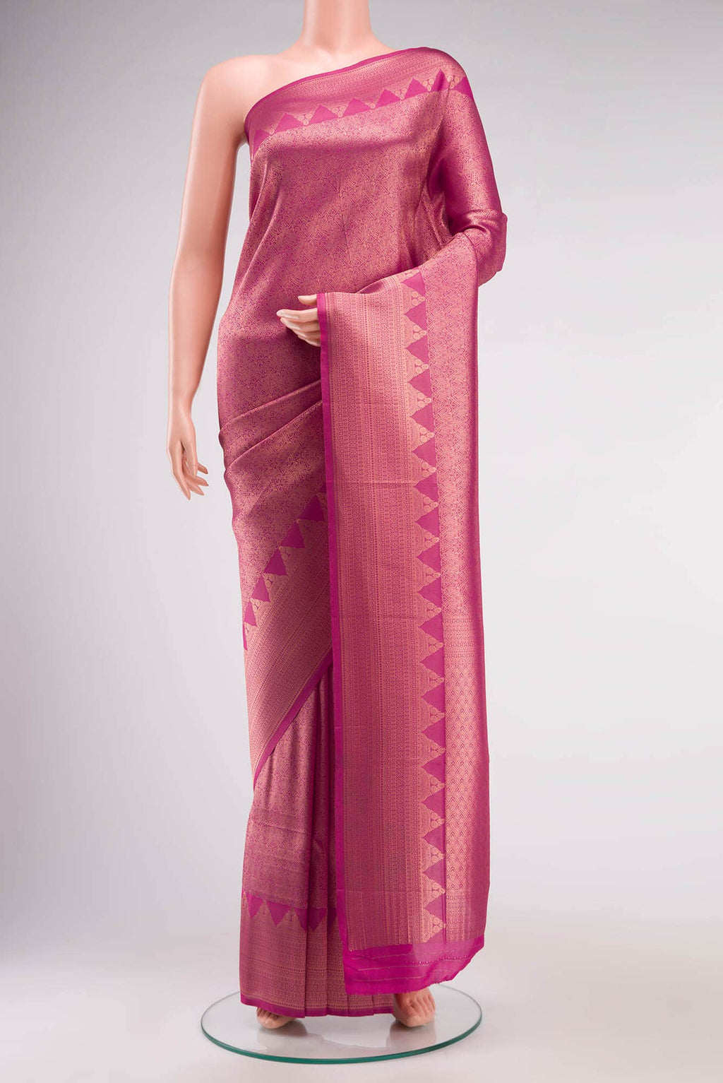 Pink Blended Art Silk Saree