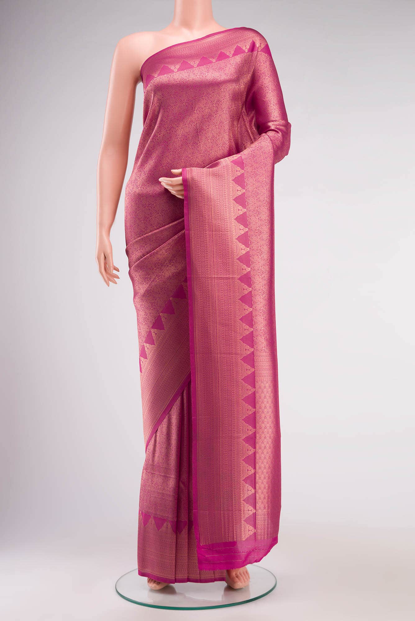 Pink Blended Art Silk Saree