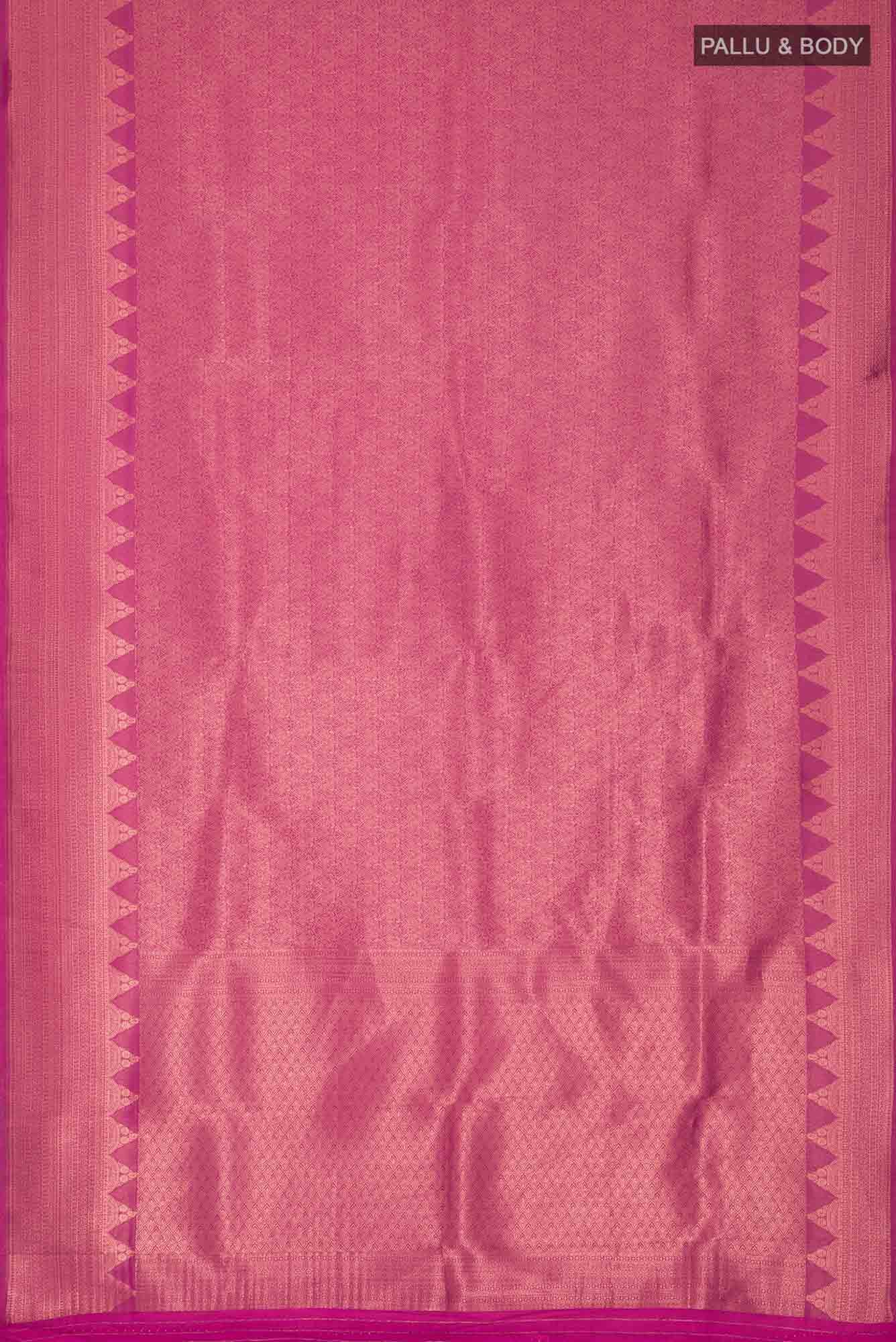 Pink Blended Art Silk Saree