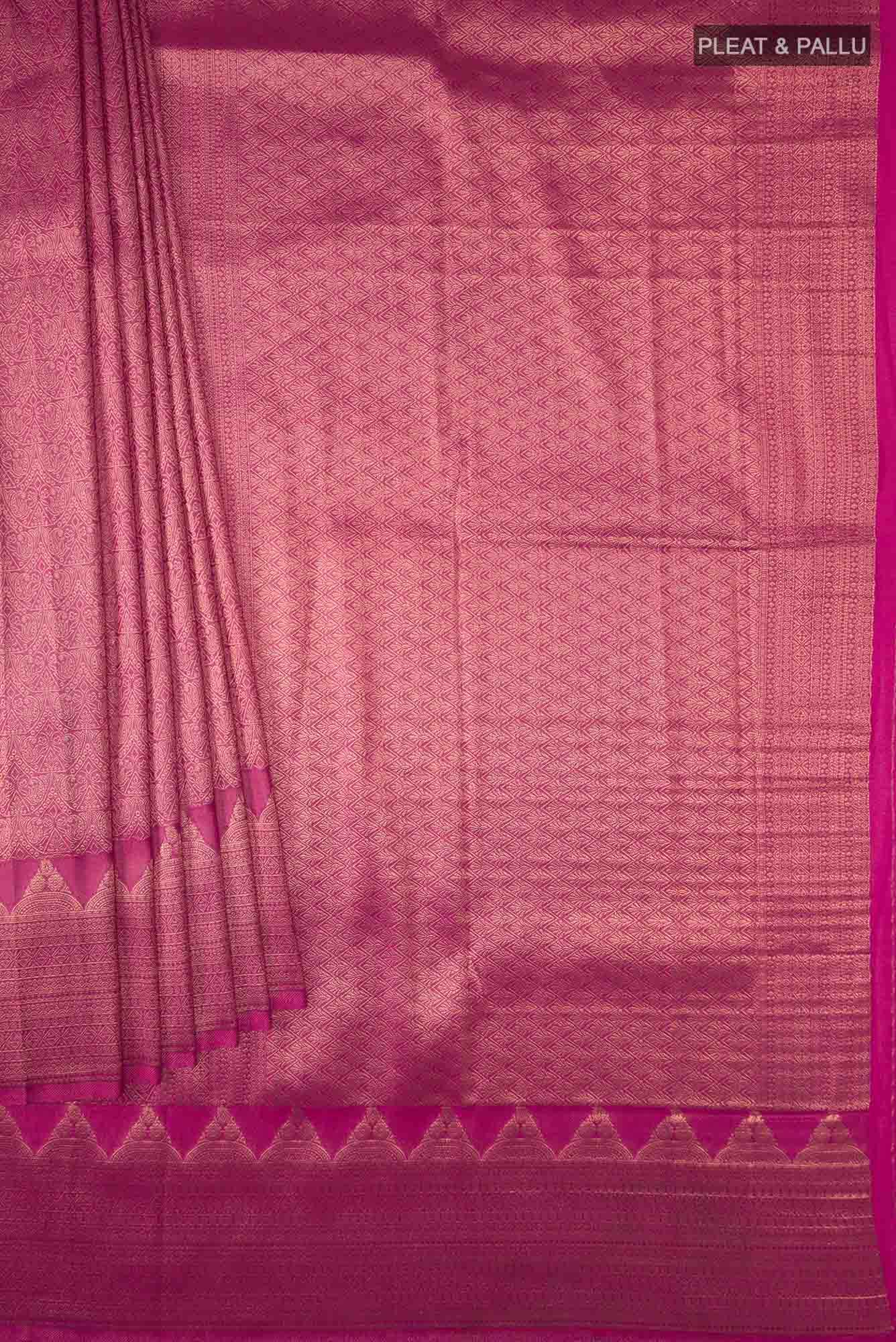 Pink Blended Art Silk Saree