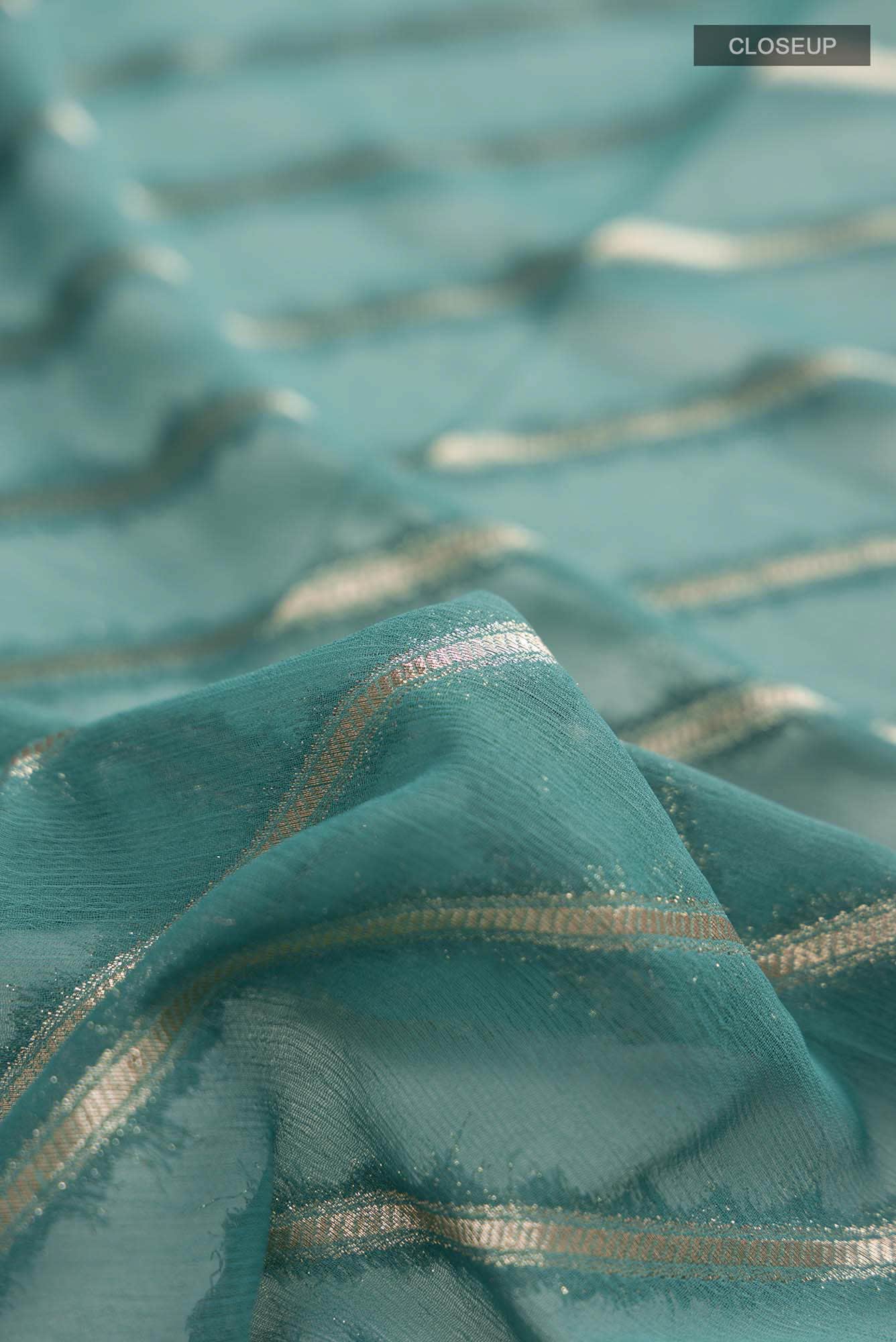 Green Blended Chiffon Saree