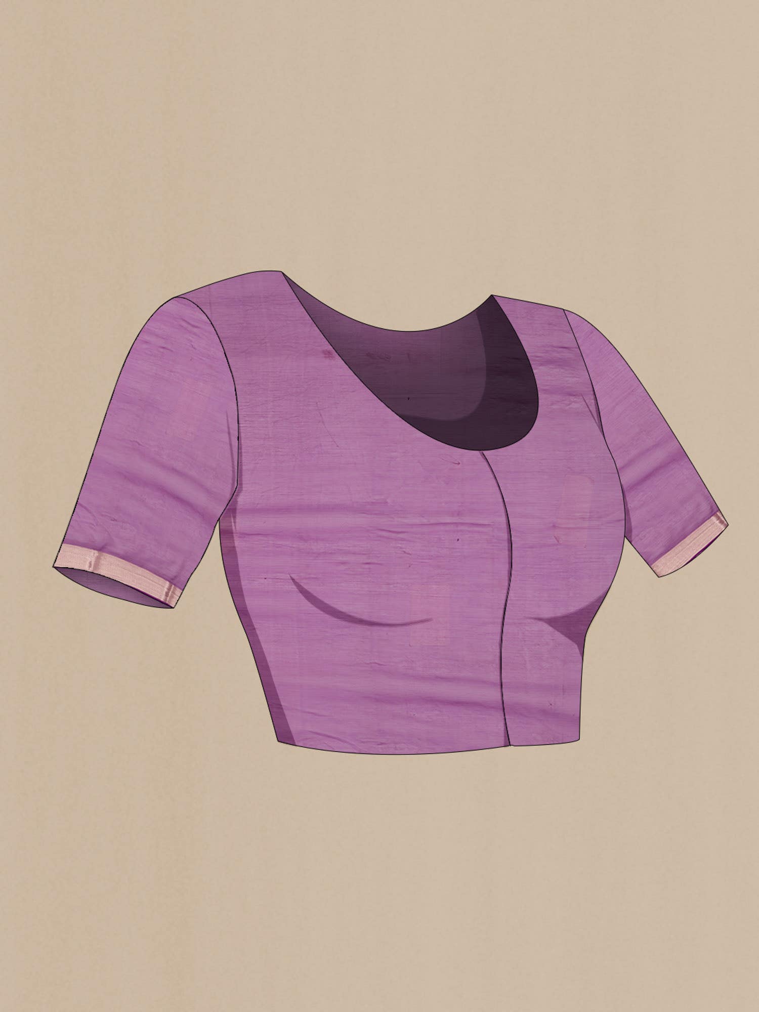 Violet Blended Chiffon Saree