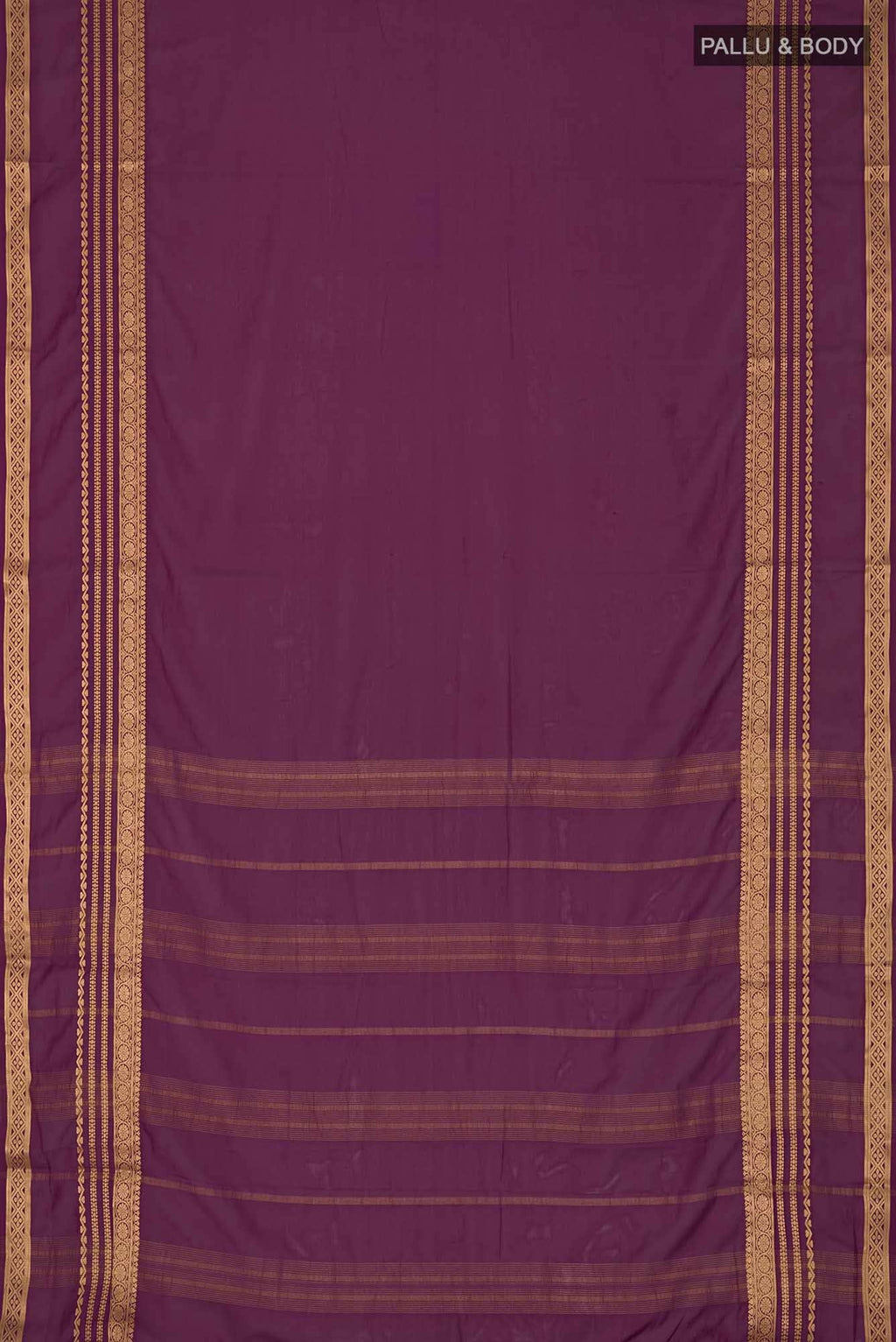 Burgundy Blended Crepe Saree