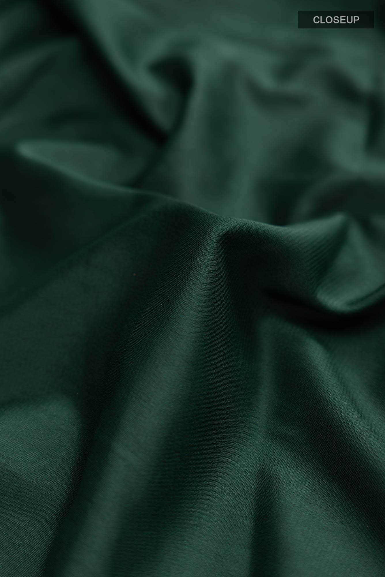 Bottle Green Blended Crepe Saree