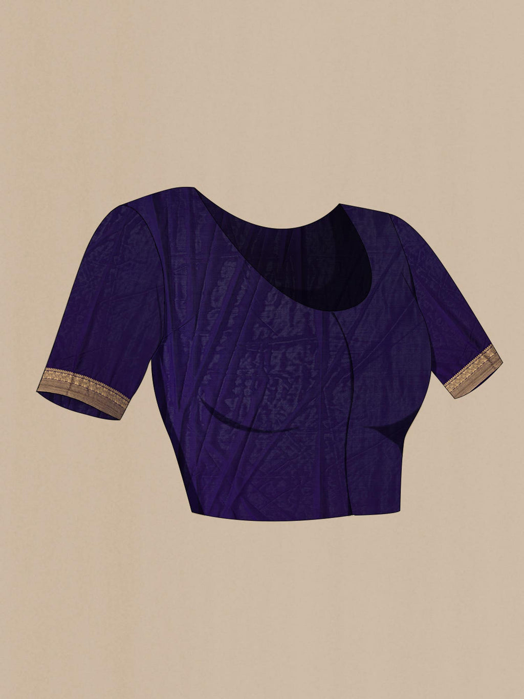 Navy Blue Blended Crepe Saree