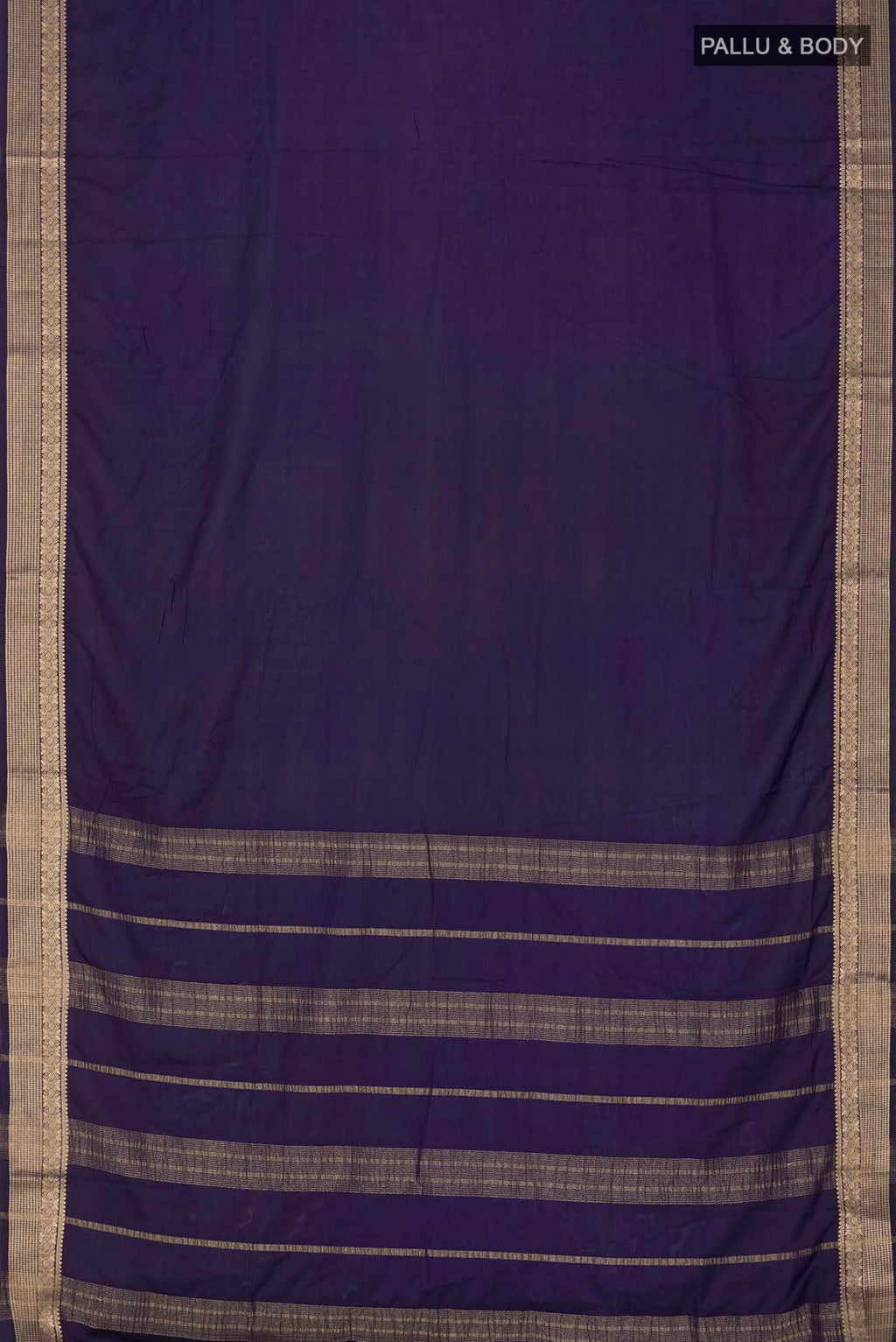 Navy Blue Blended Crepe Saree