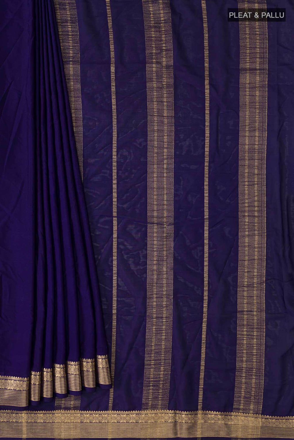 Navy Blue Blended Crepe Saree