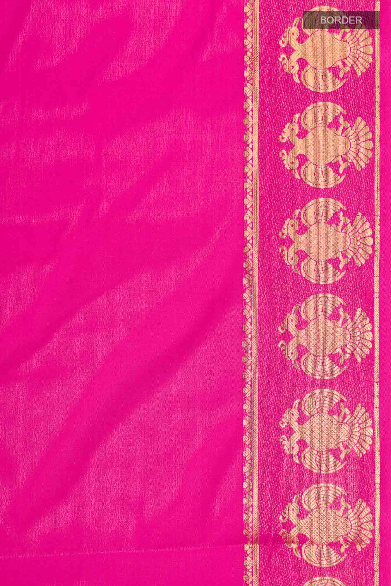 Pink Blended Crepe Saree
