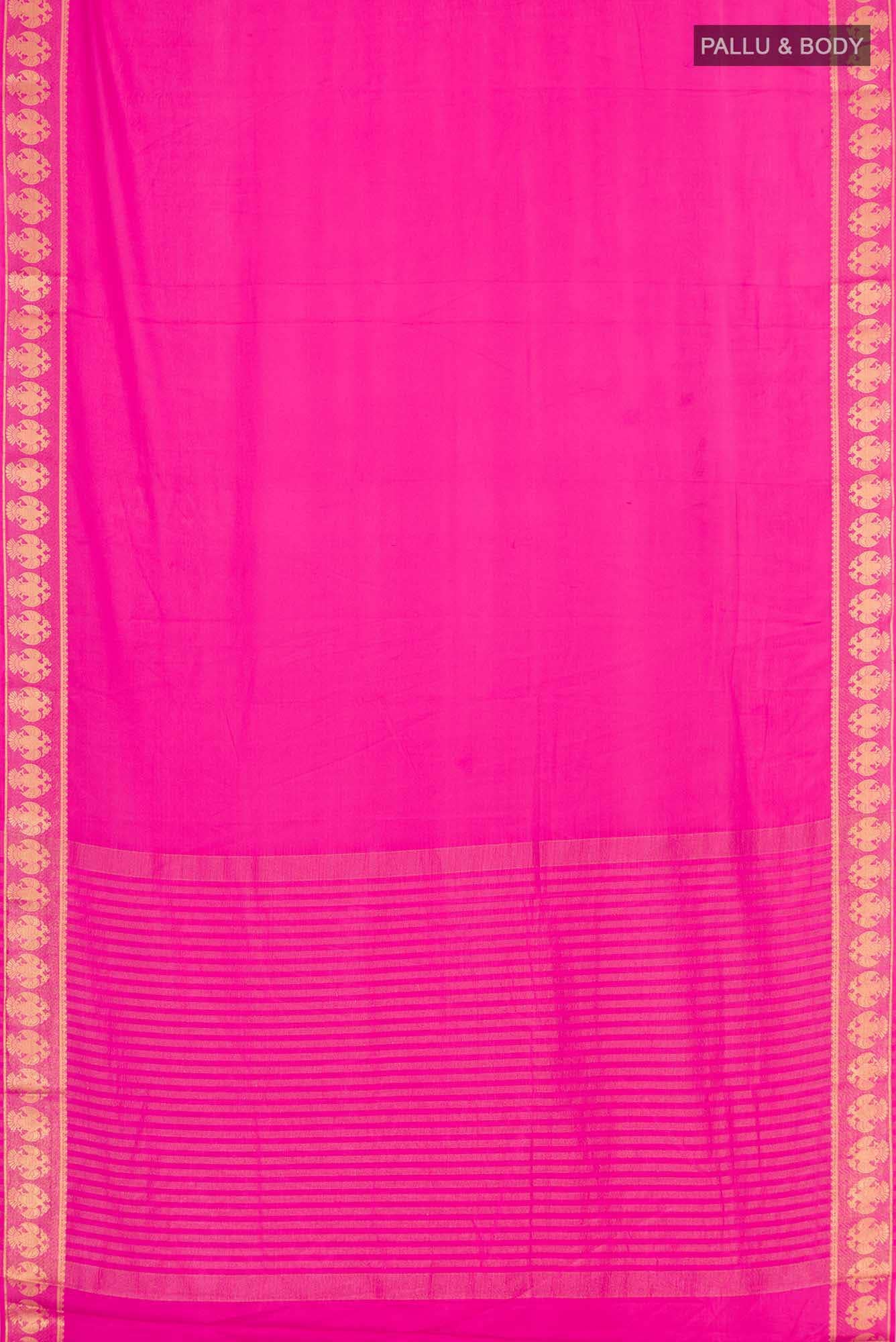Pink Blended Crepe Saree