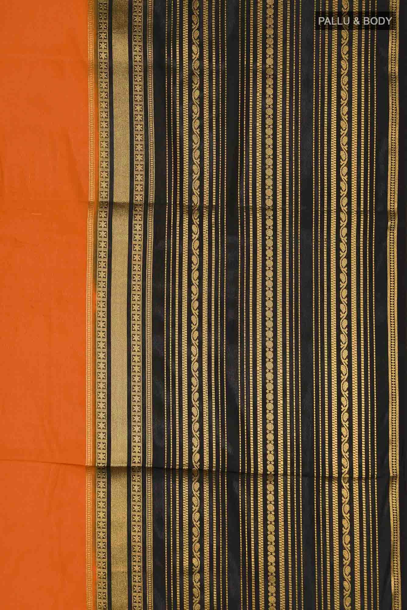 Orange Blended Crepe Saree