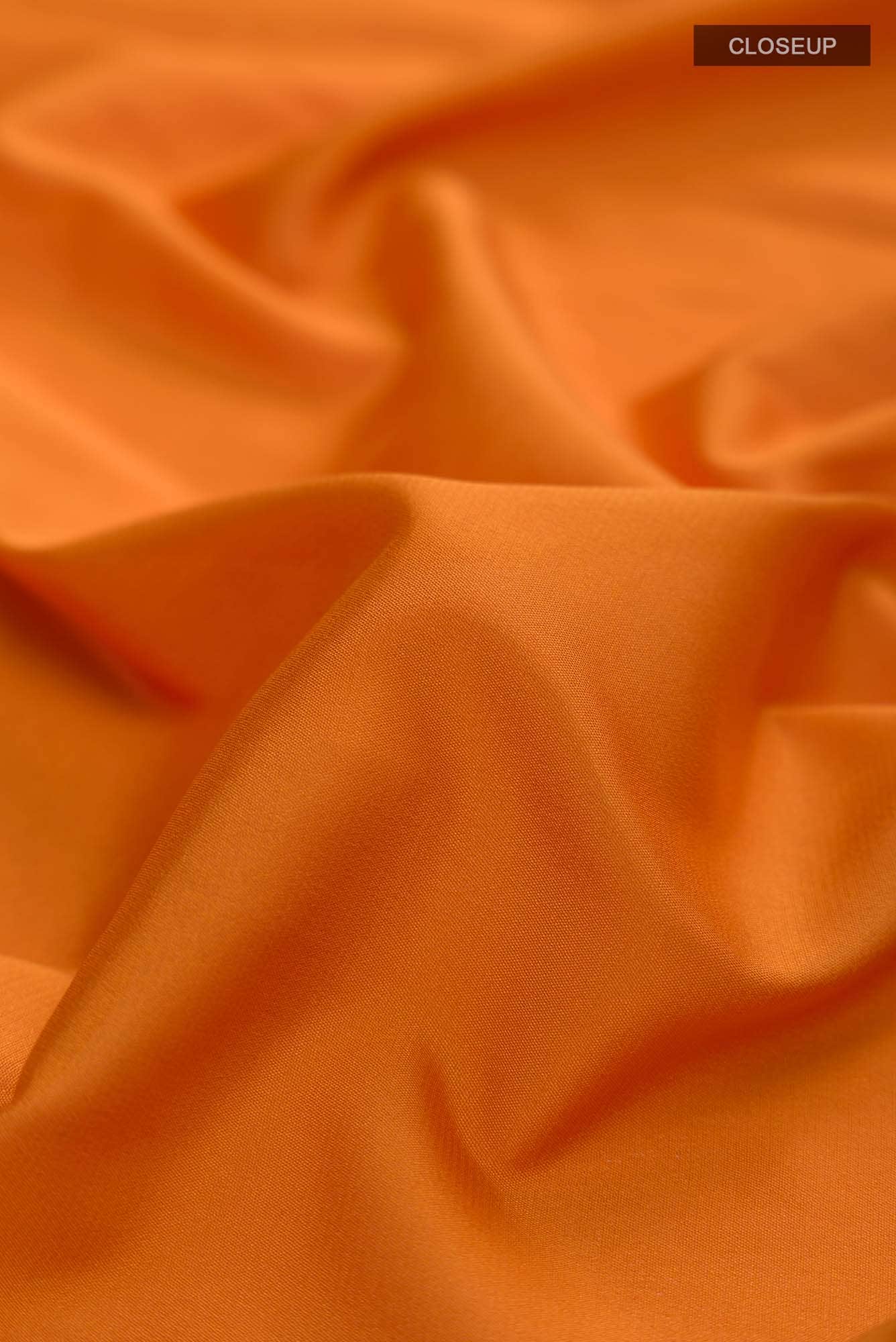 Orange Blended Crepe Saree