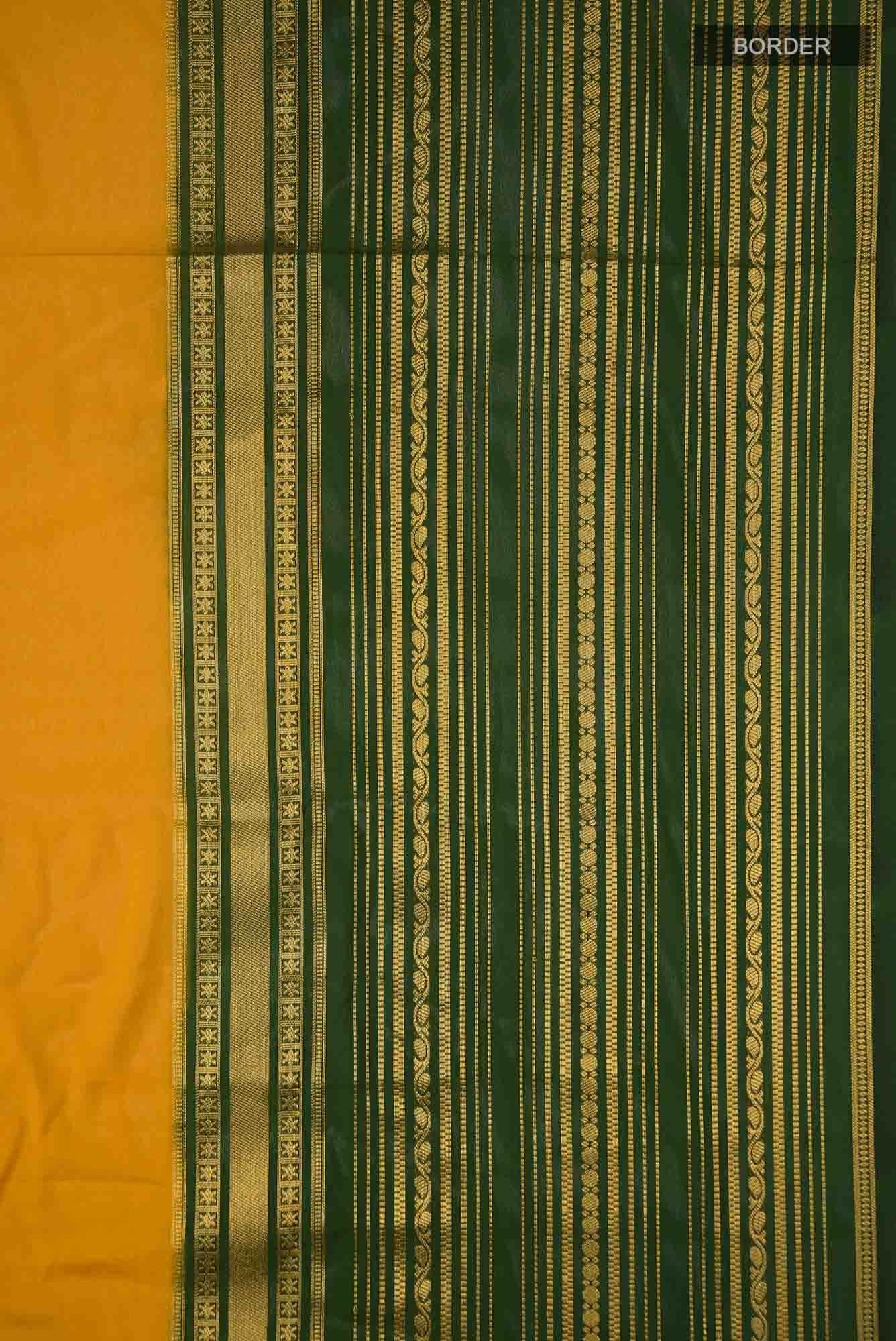 Yellow Blended Crepe Saree