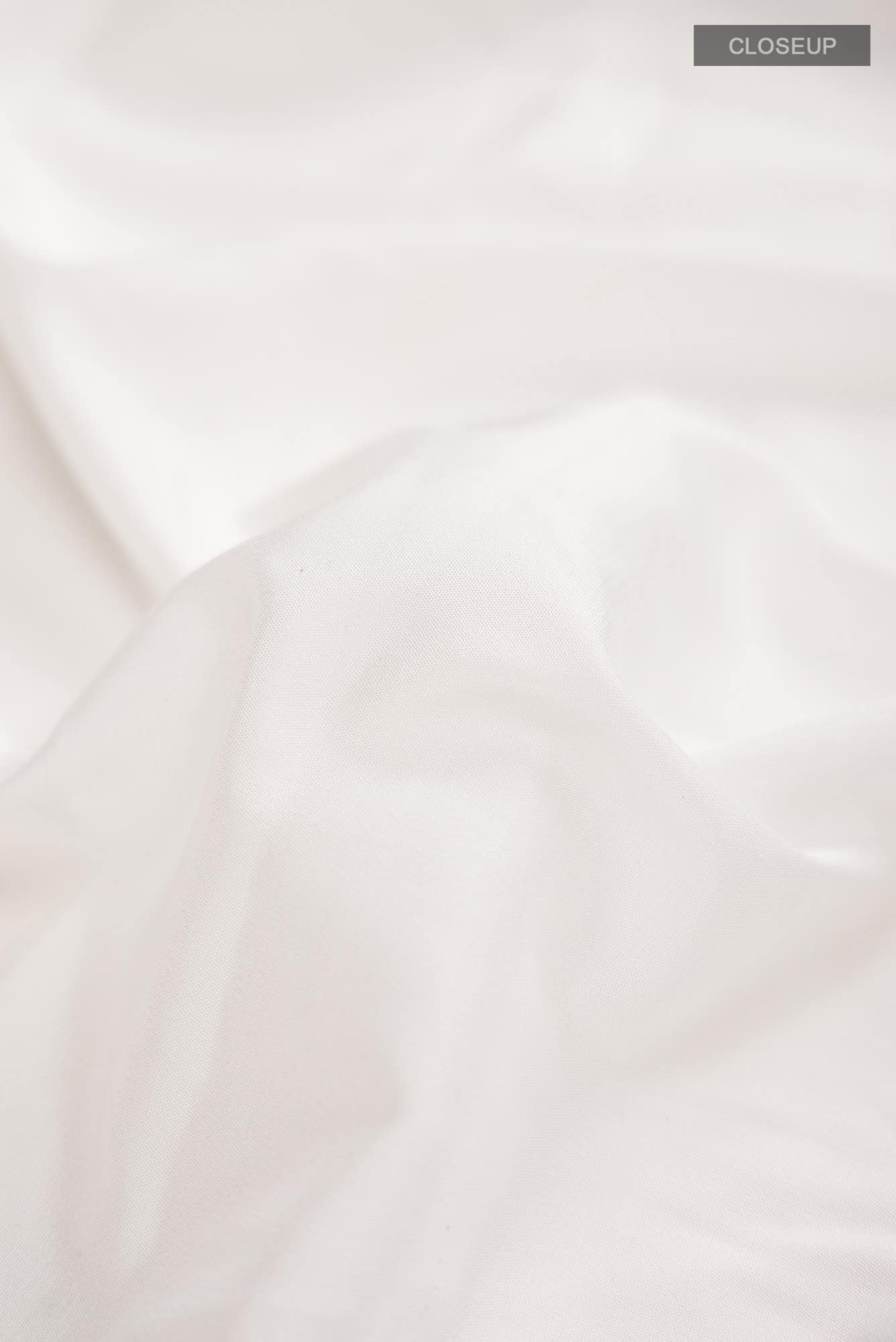 White Blended Crepe Saree