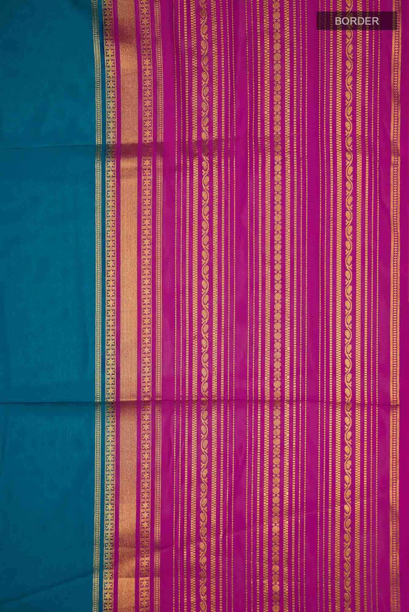 Blue Blended Crepe Saree