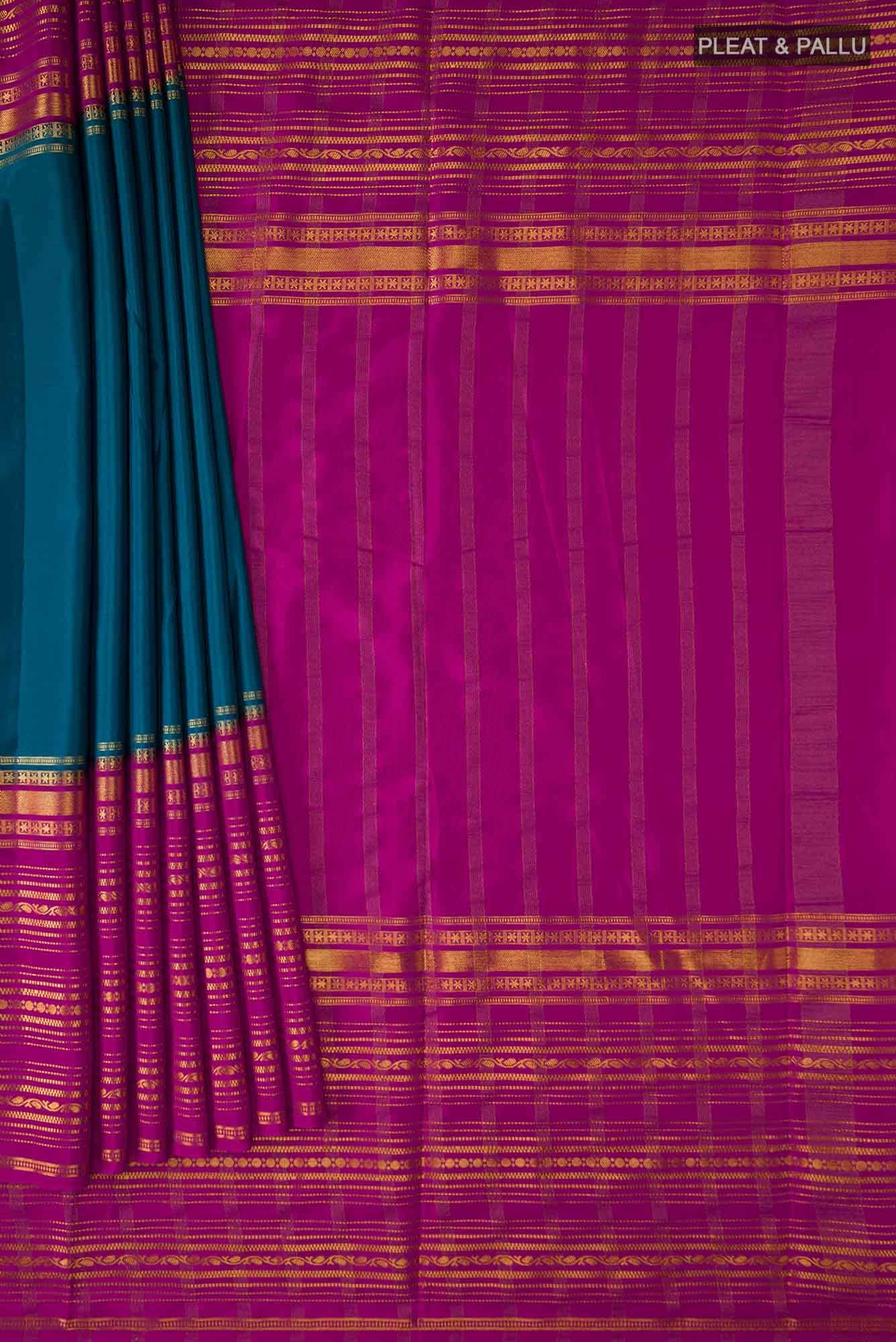 Blue Blended Crepe Saree