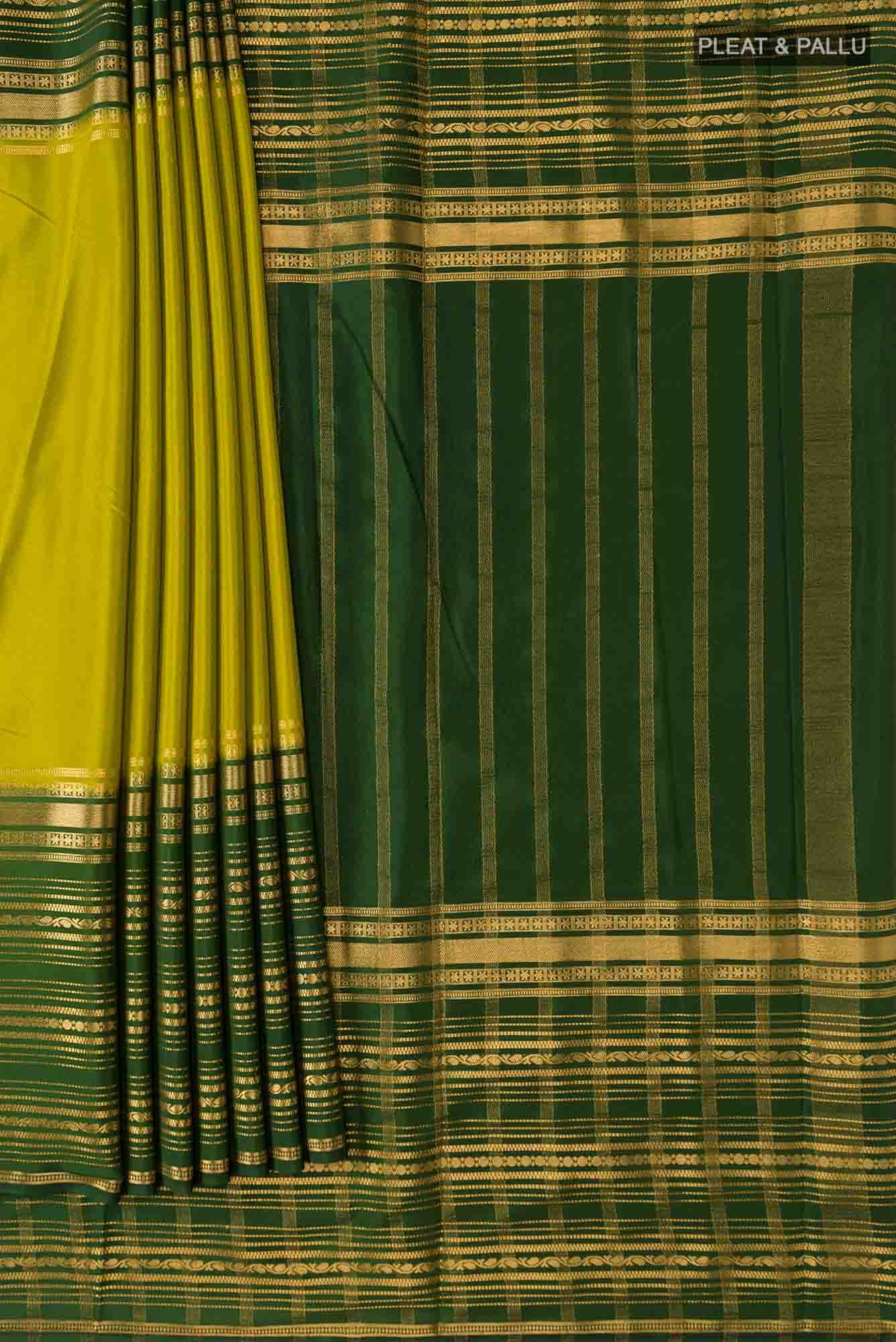 Green Blended Crepe Saree