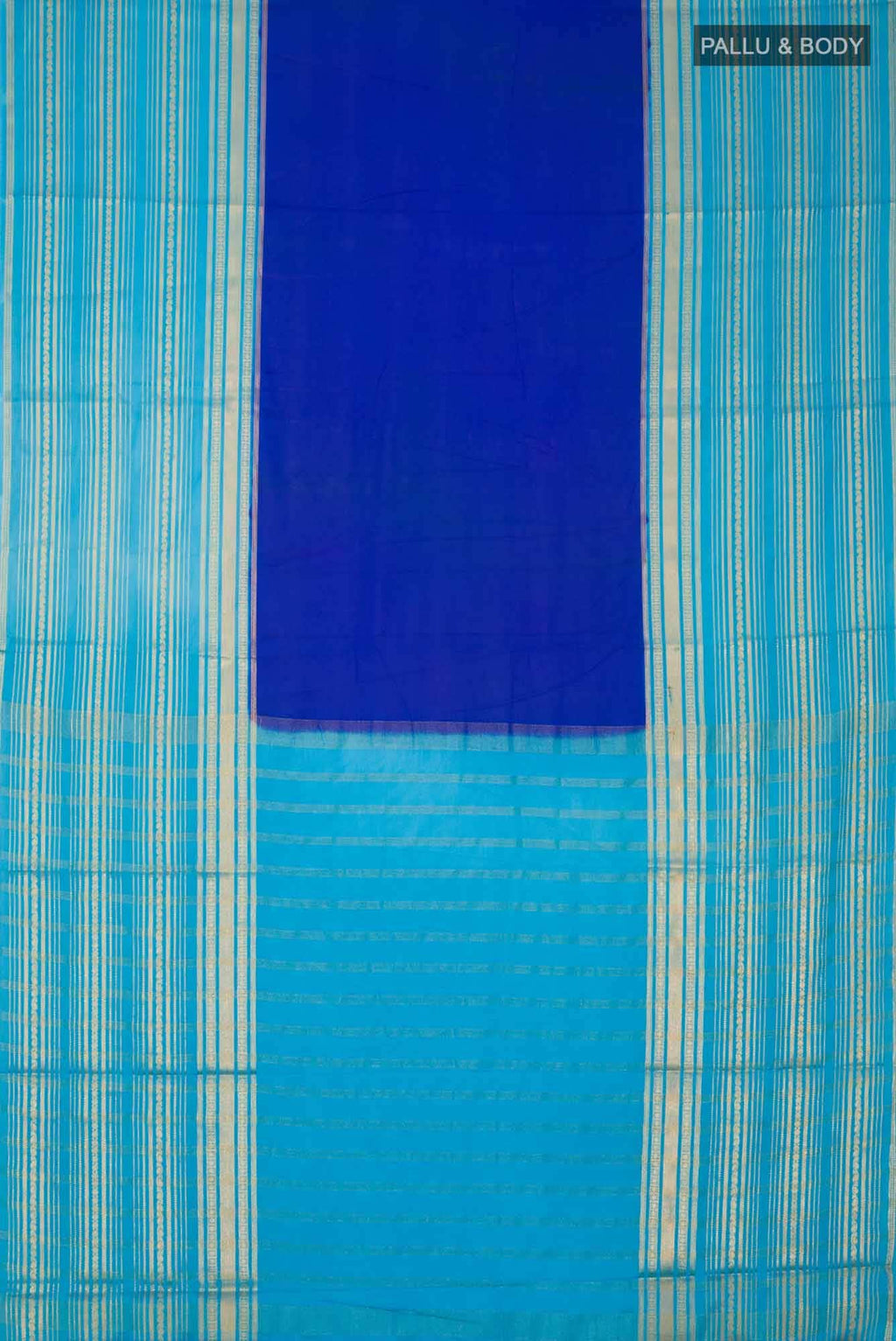 Royal Blue Blended Crepe Saree
