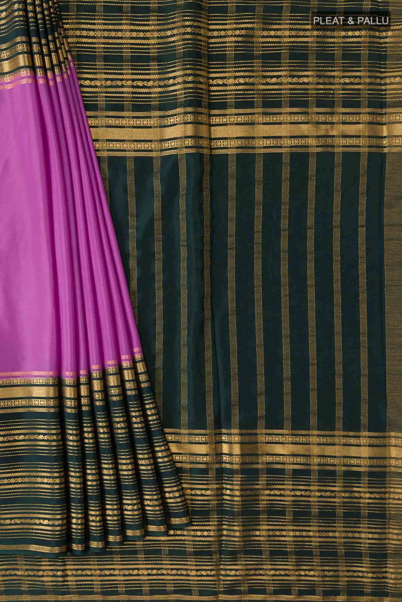 Mauve Blended Crepe Saree