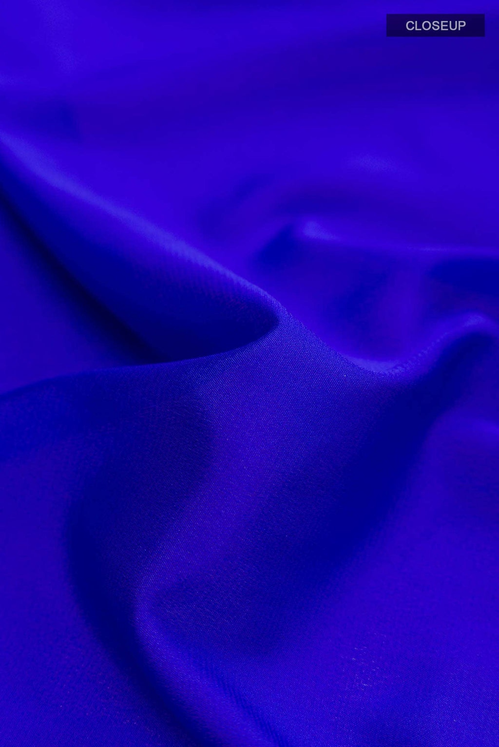 Royal Blue Blended Crepe Saree