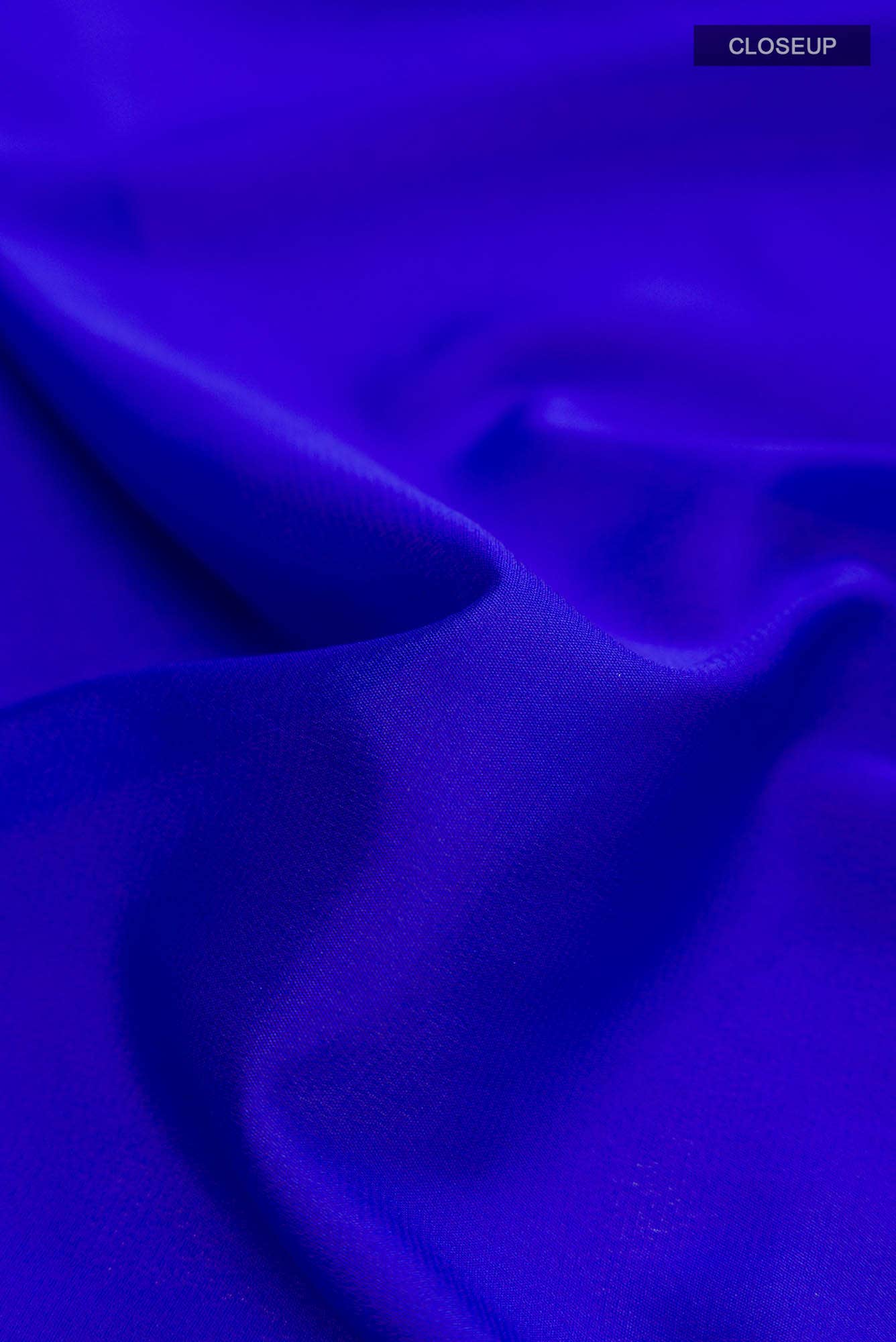 Royal Blue Blended Crepe Saree