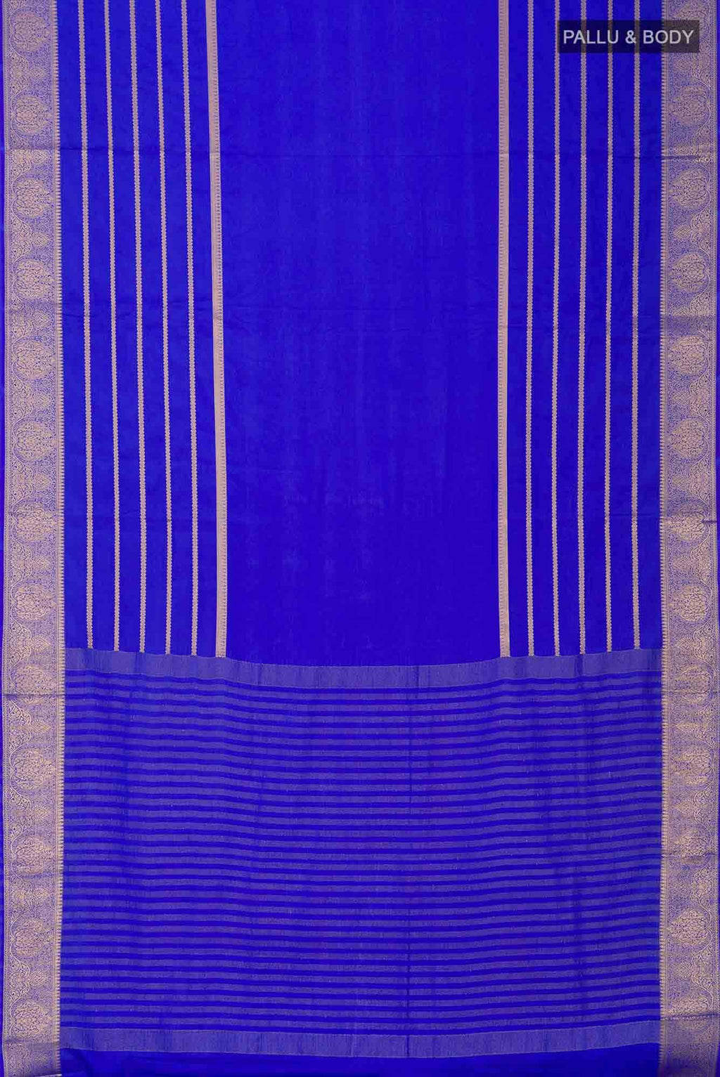Royal Blue Blended Crepe Saree