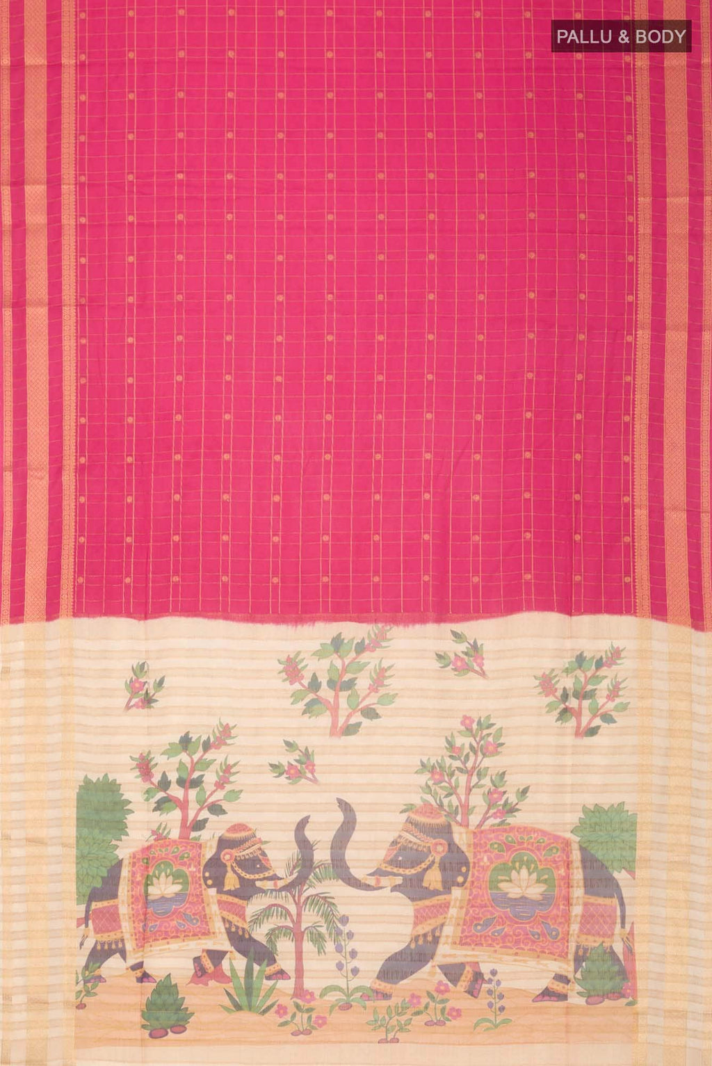 Coral Blended Crepe Saree