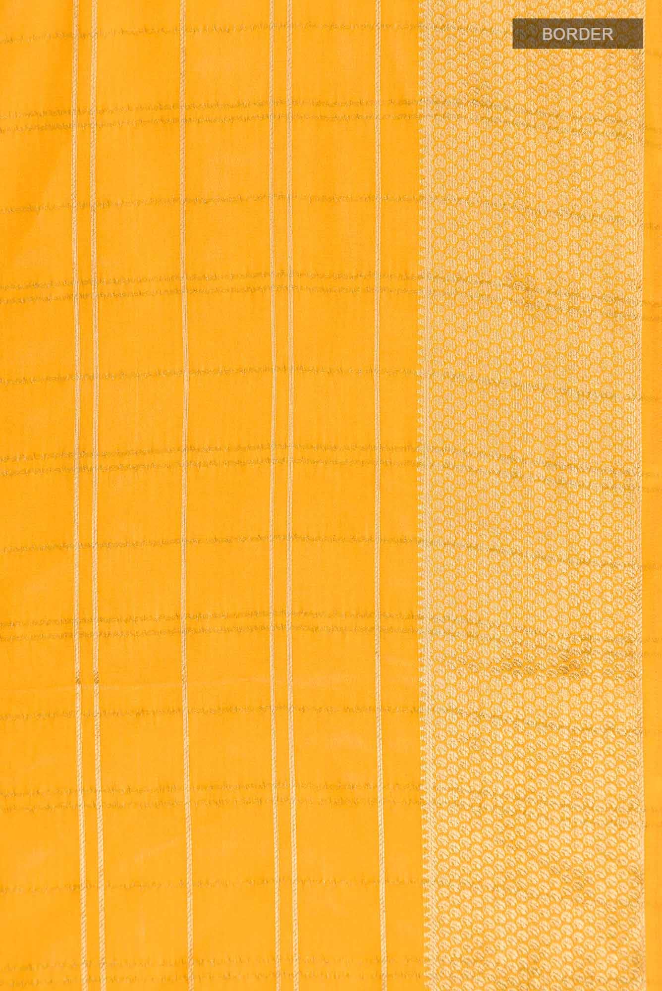 Yellow Blended Crepe Saree
