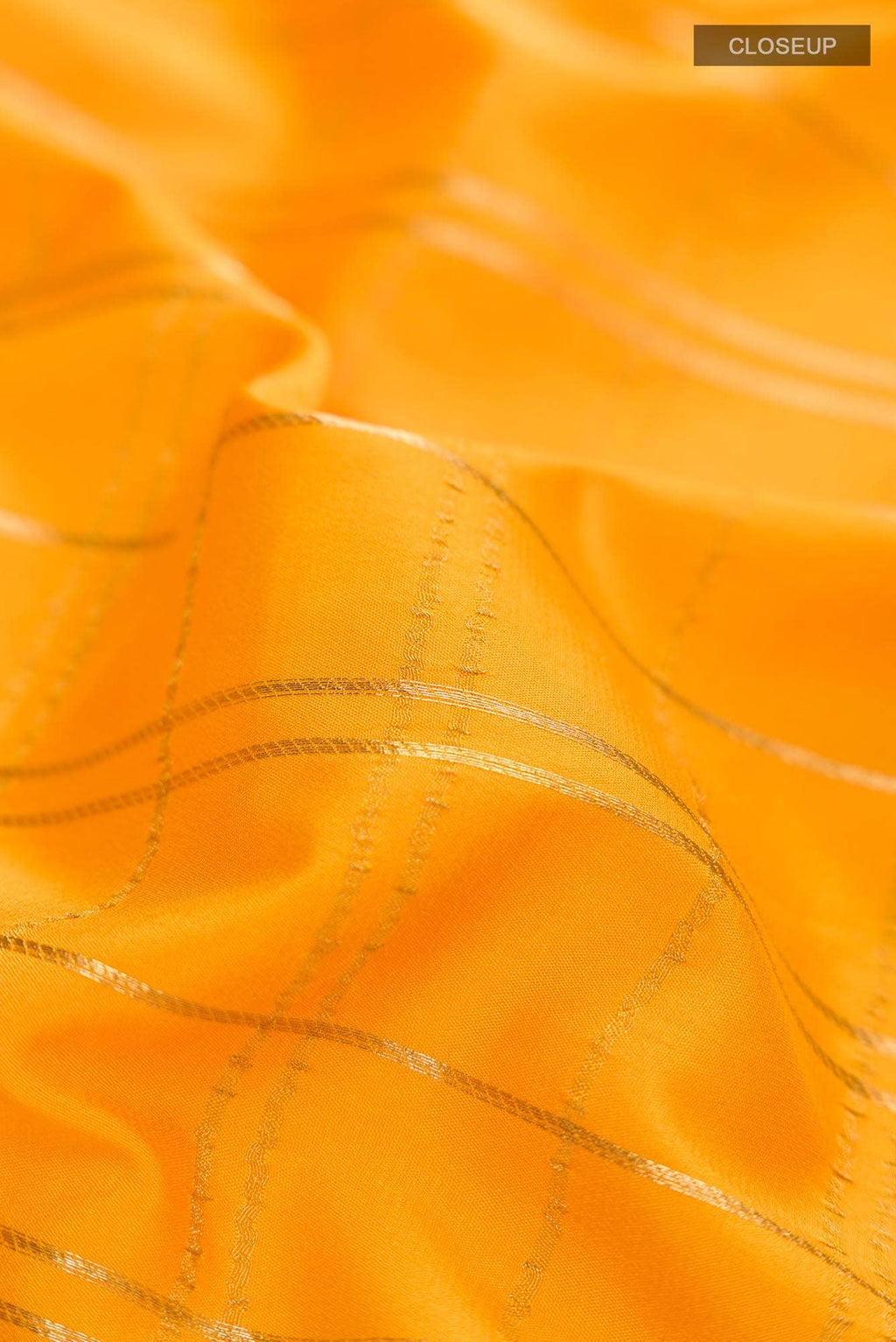 Yellow Blended Crepe Saree