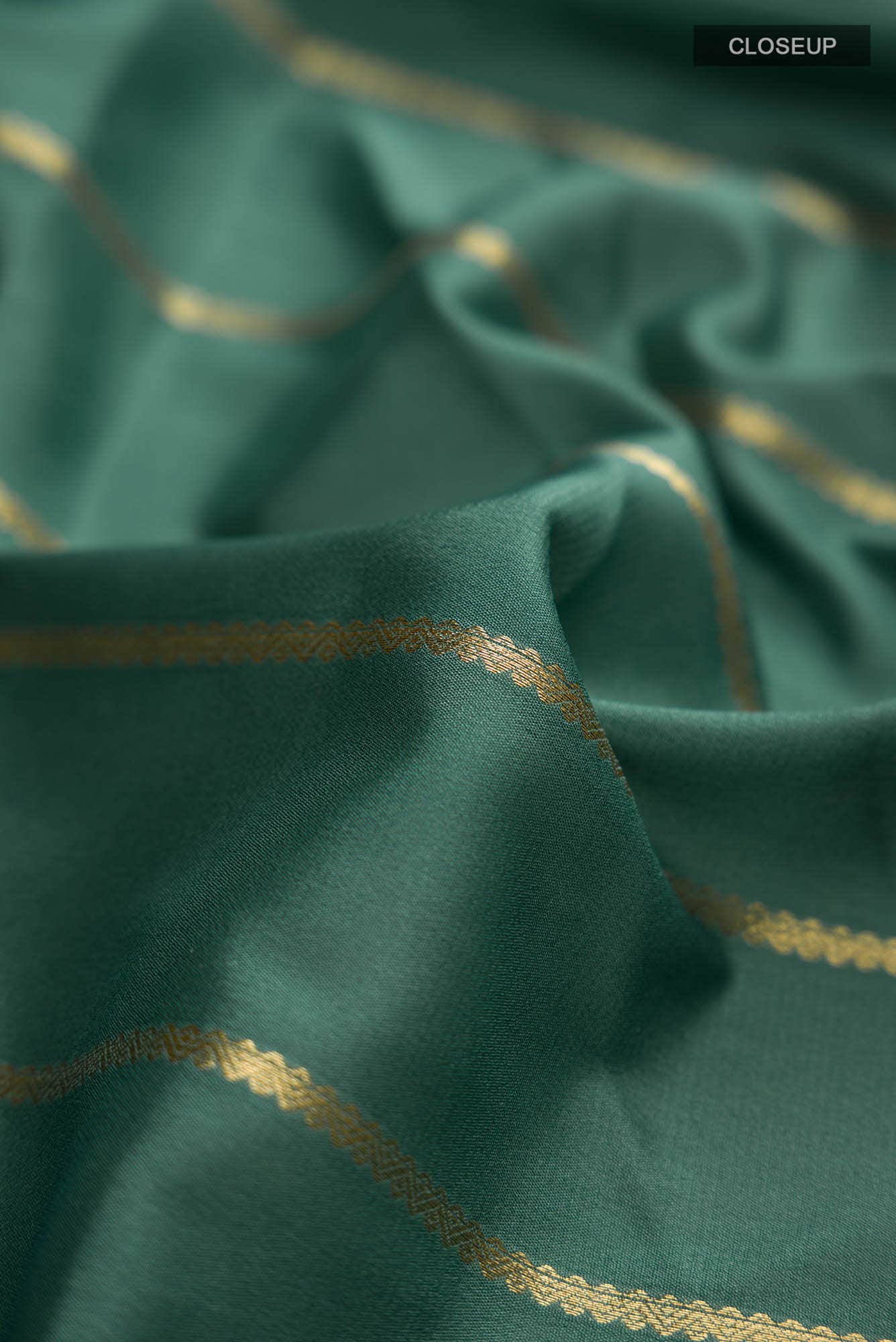 Green Blended Crepe Saree