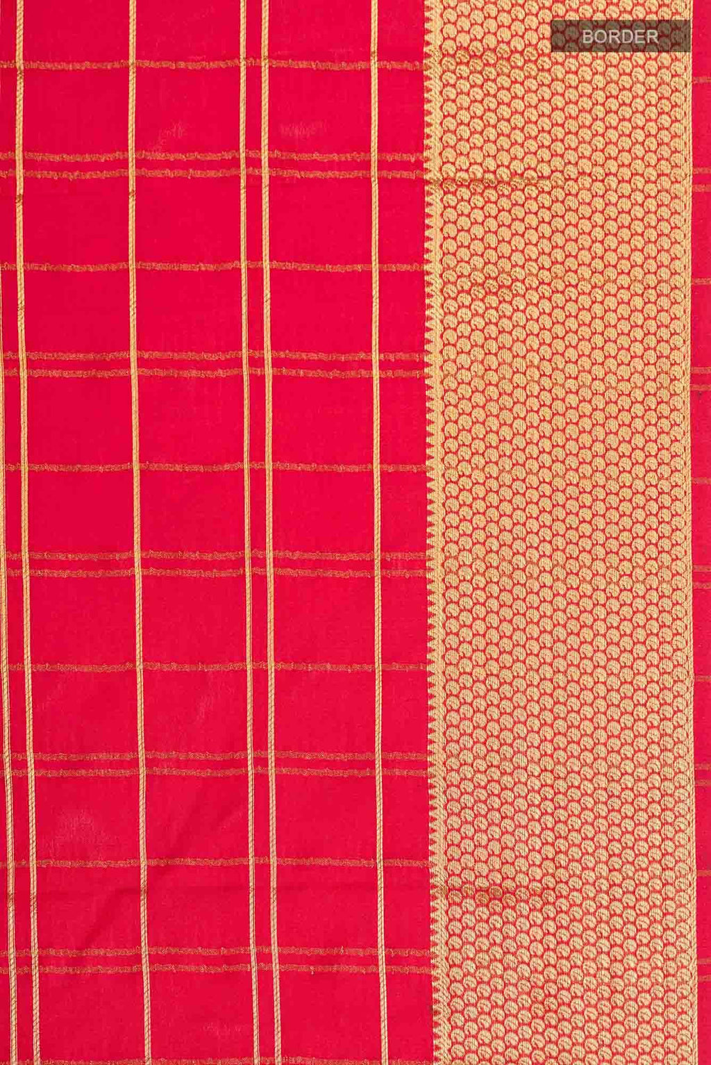 Red Blended Crepe Saree