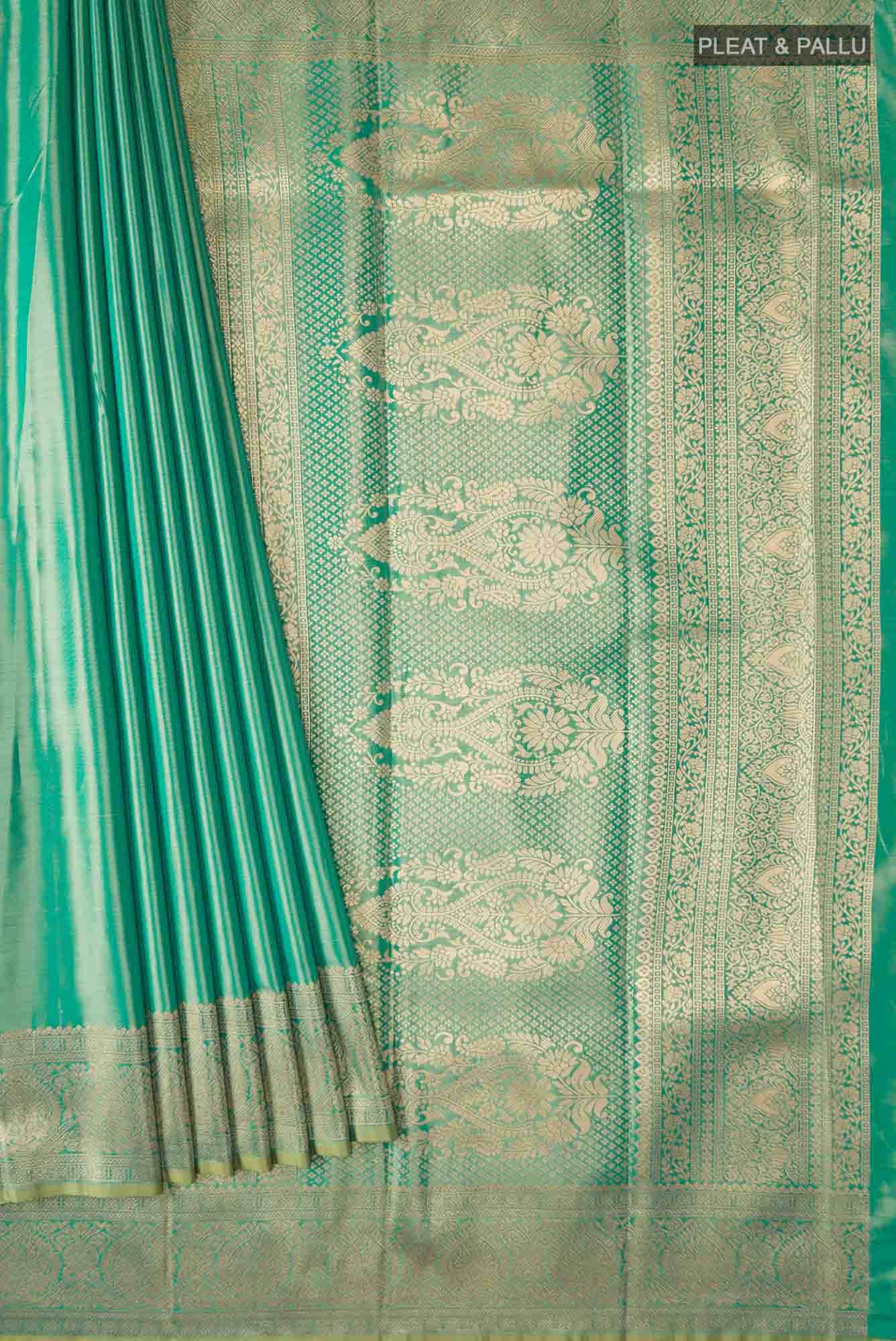 Green Blended Art Silk Saree
