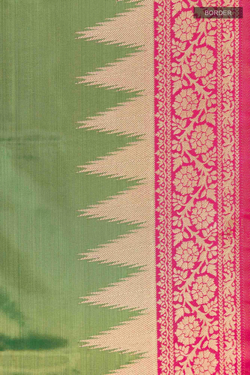 Green Blended Art Silk Saree