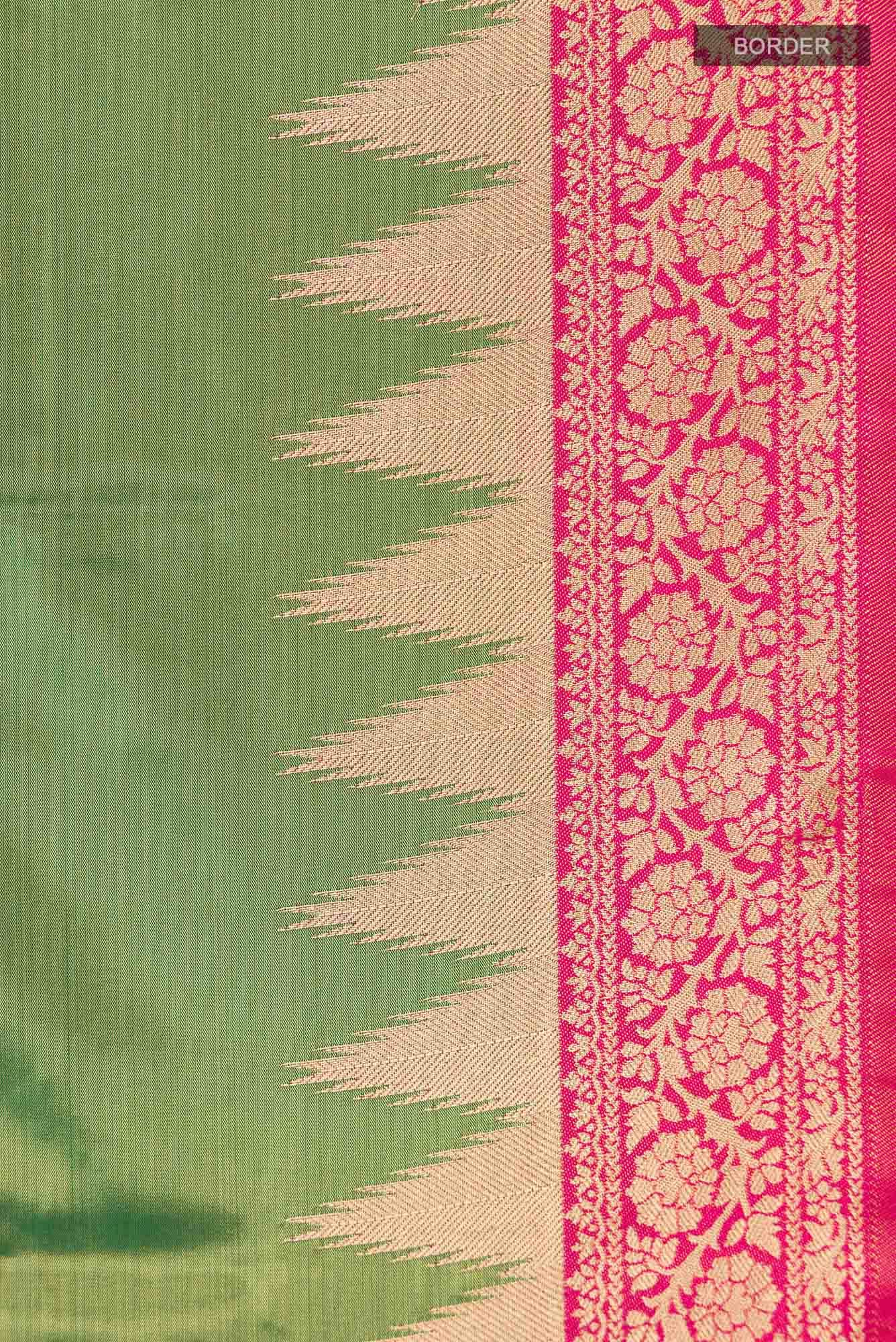Green Blended Art Silk Saree
