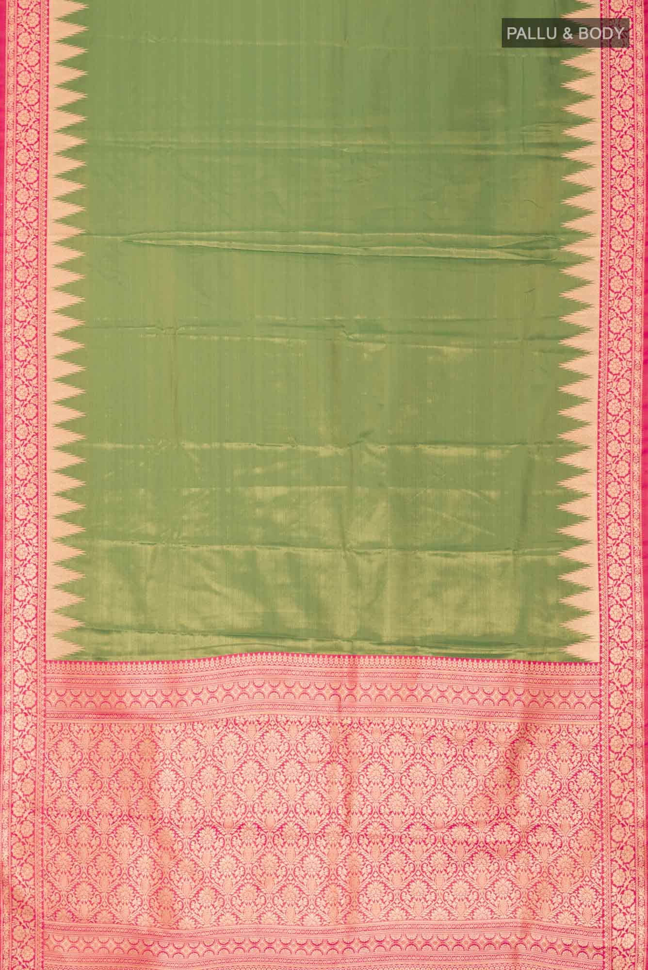Green Blended Art Silk Saree