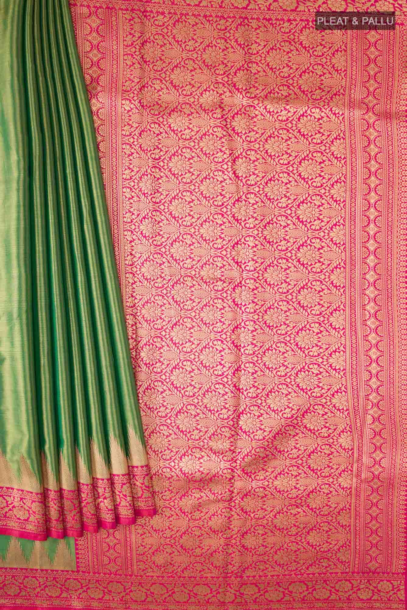 Green Blended Art Silk Saree