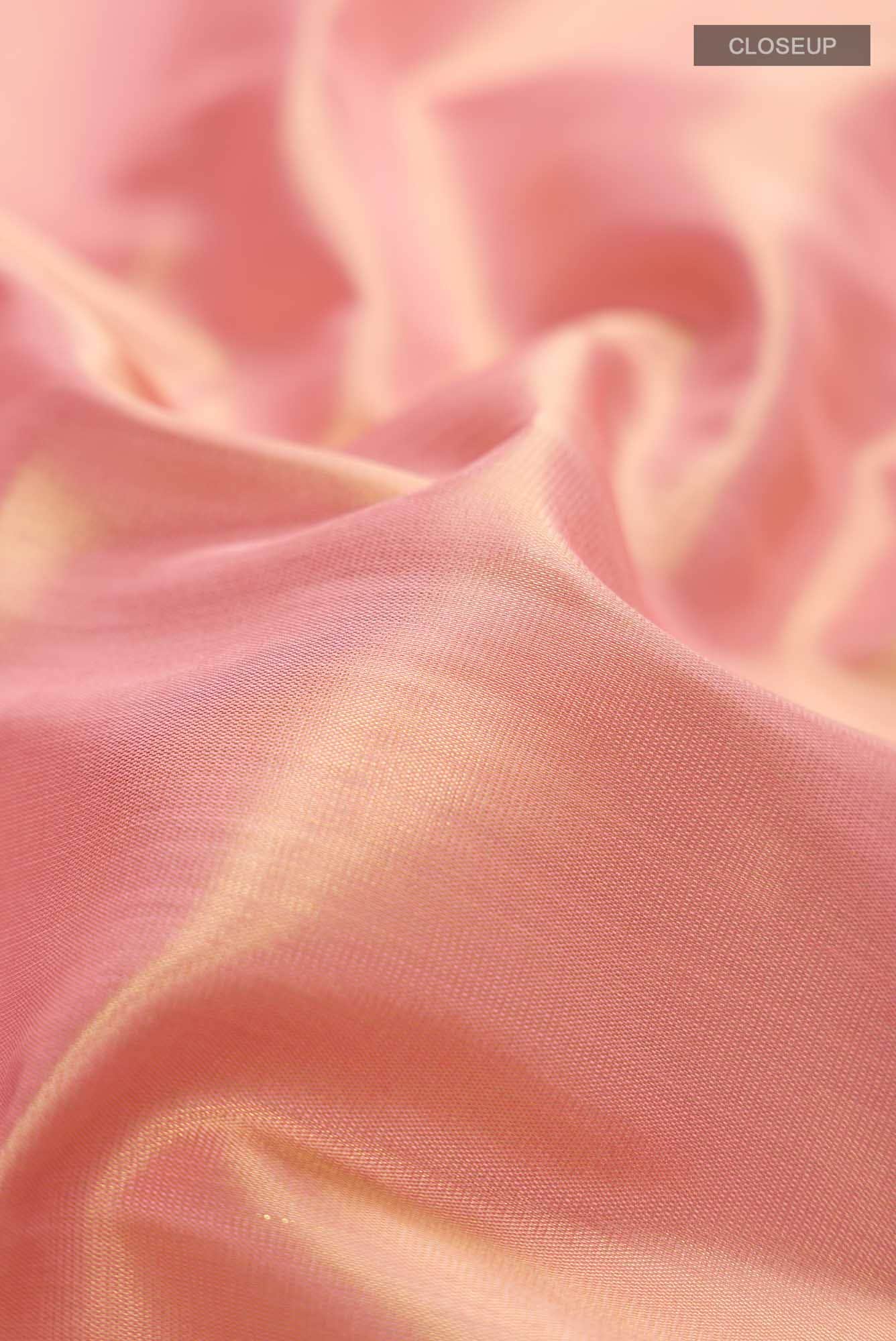 Peach Blended Art Silk Saree