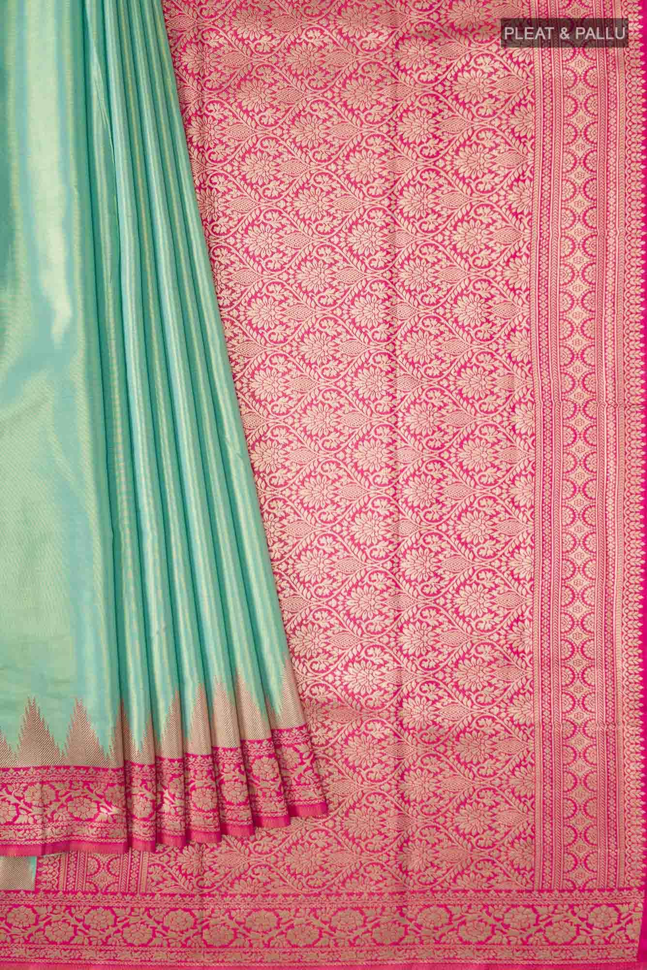 Green Blended Art Silk Saree