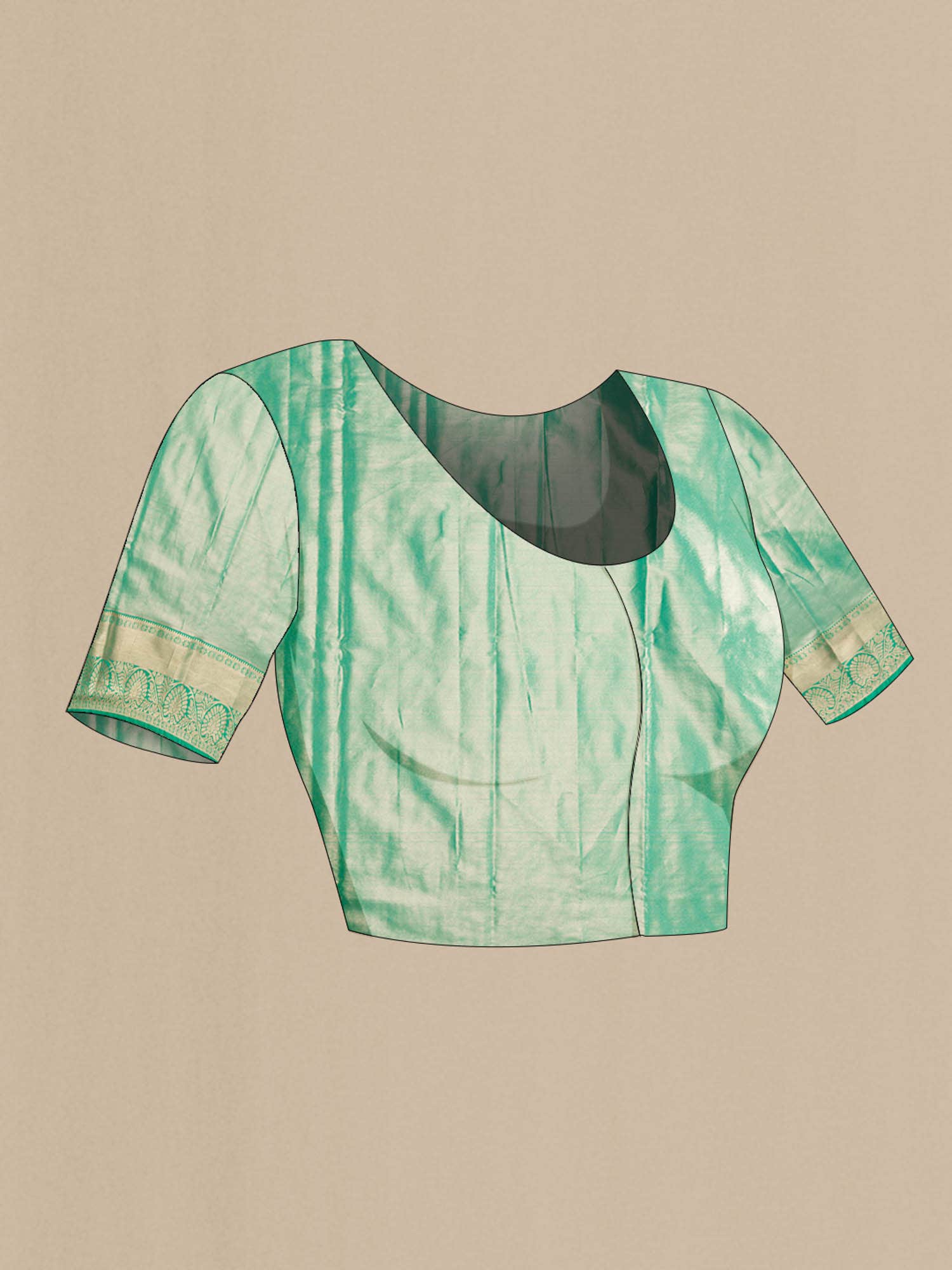 Green Blended Art Silk Saree