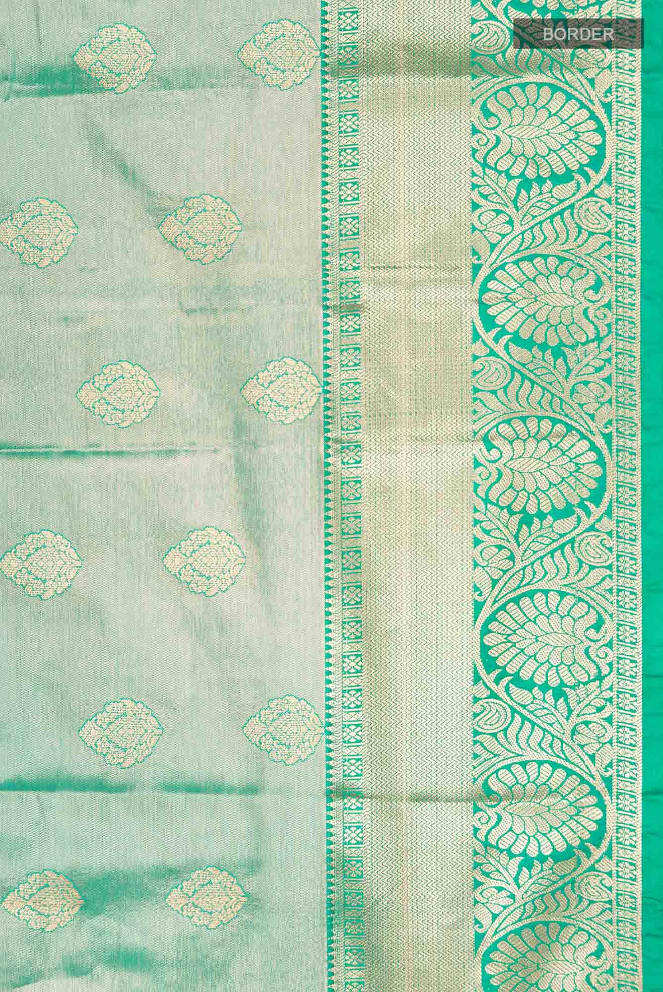 Green Blended Art Silk Saree
