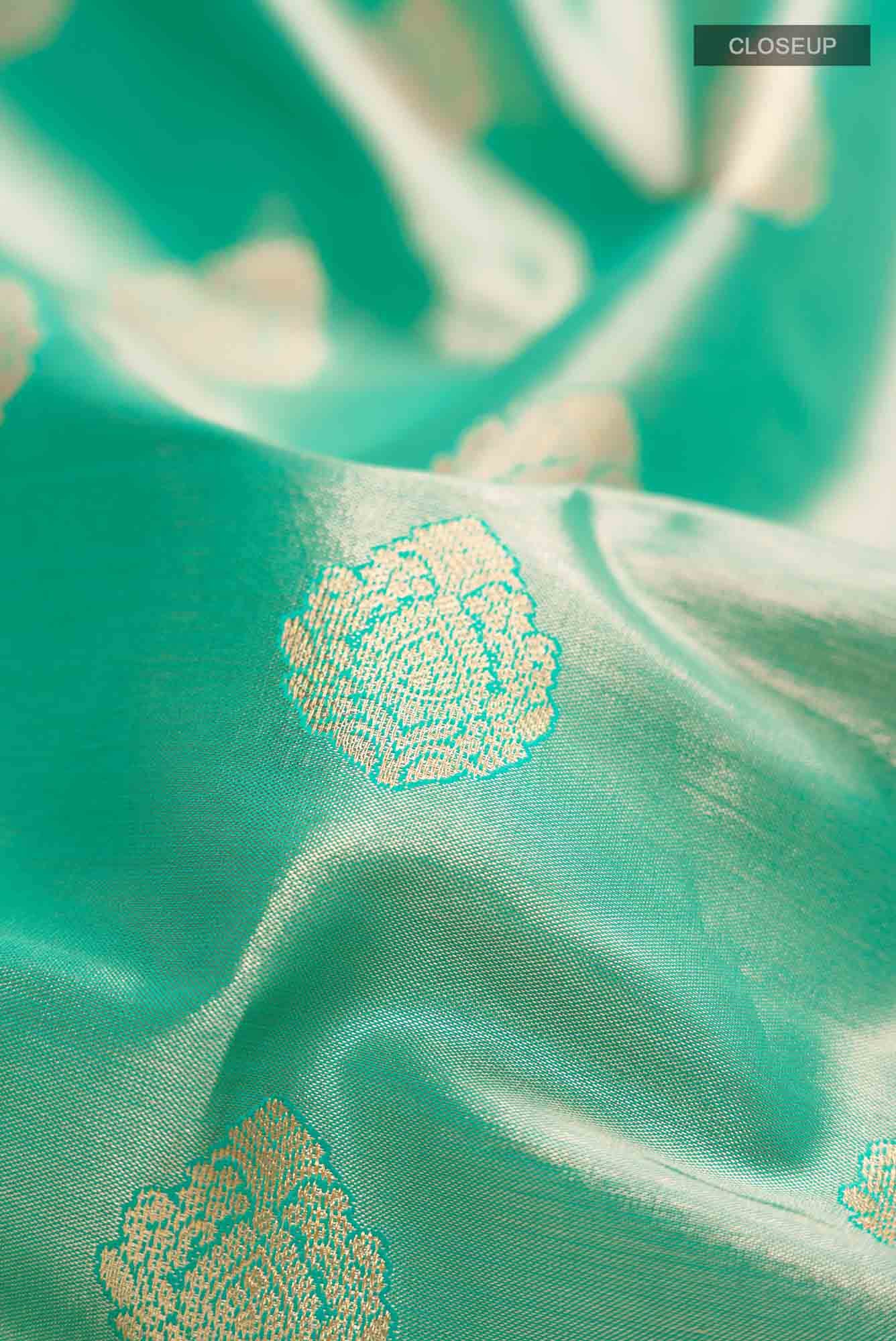 Green Blended Art Silk Saree