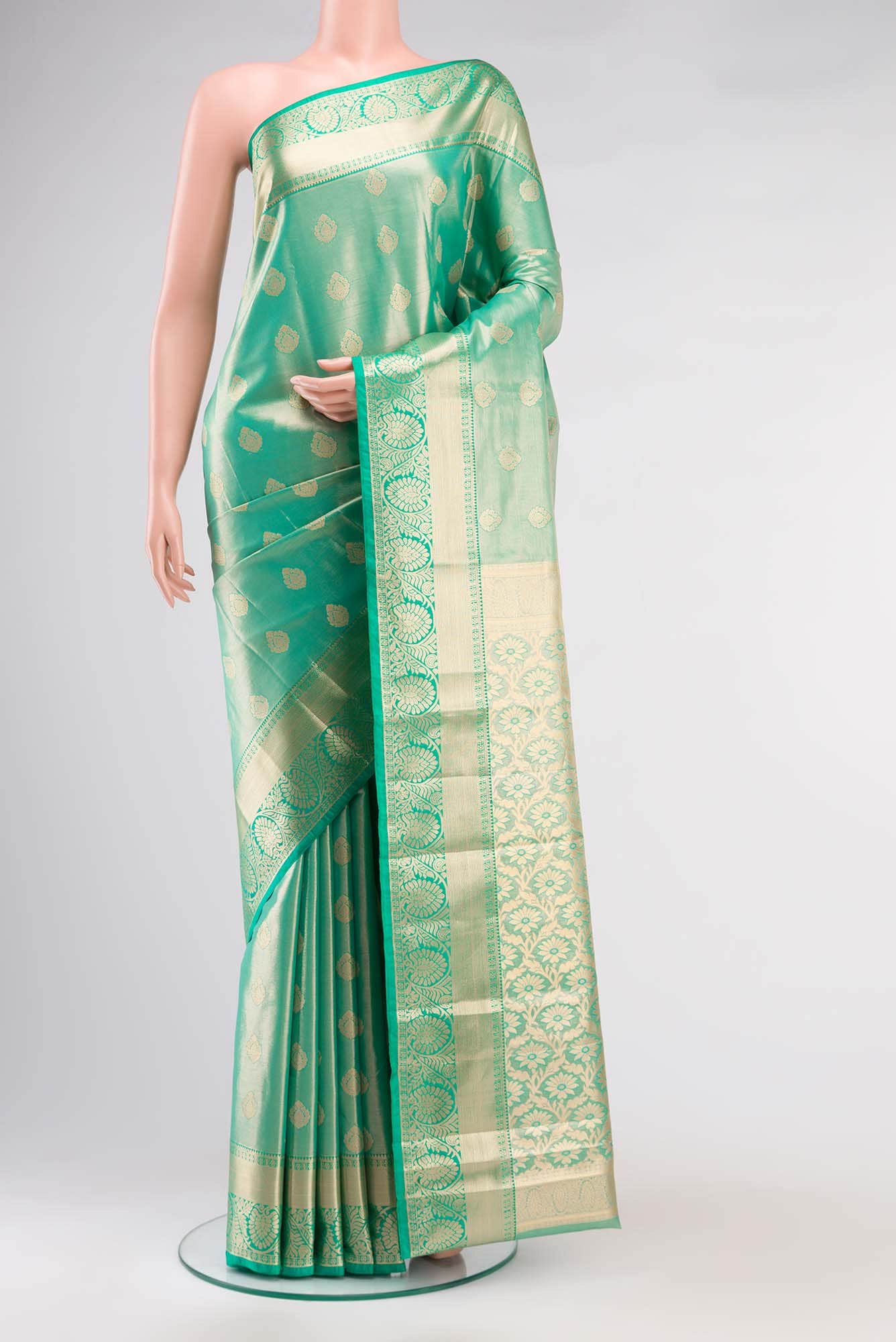 Green Blended Art Silk Saree
